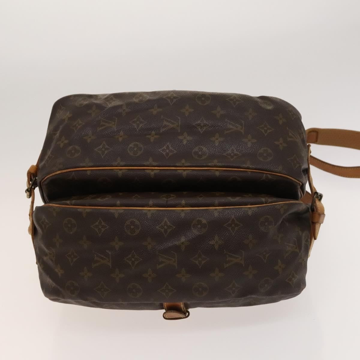 Louis Vuitton Saumur Monogram Canvas Brown Canvas Shoulder Bag Bag (Pre-Owned)