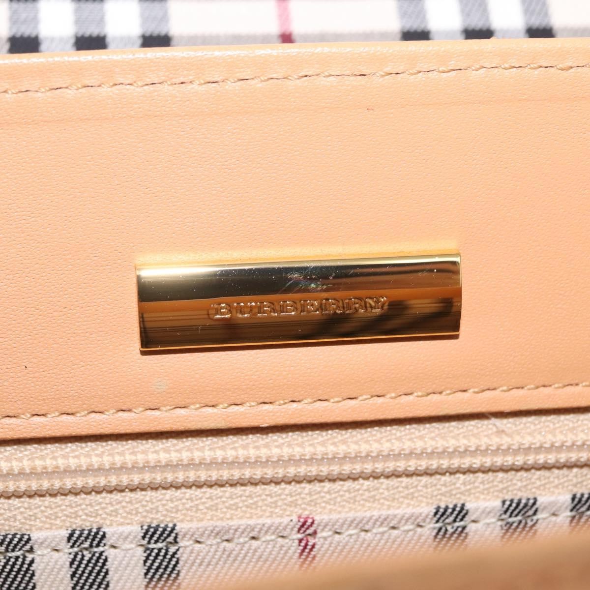 Burberry Shoulder Bag Leather Beige Leather Shoulder Bag Bag (Pre-Owned)