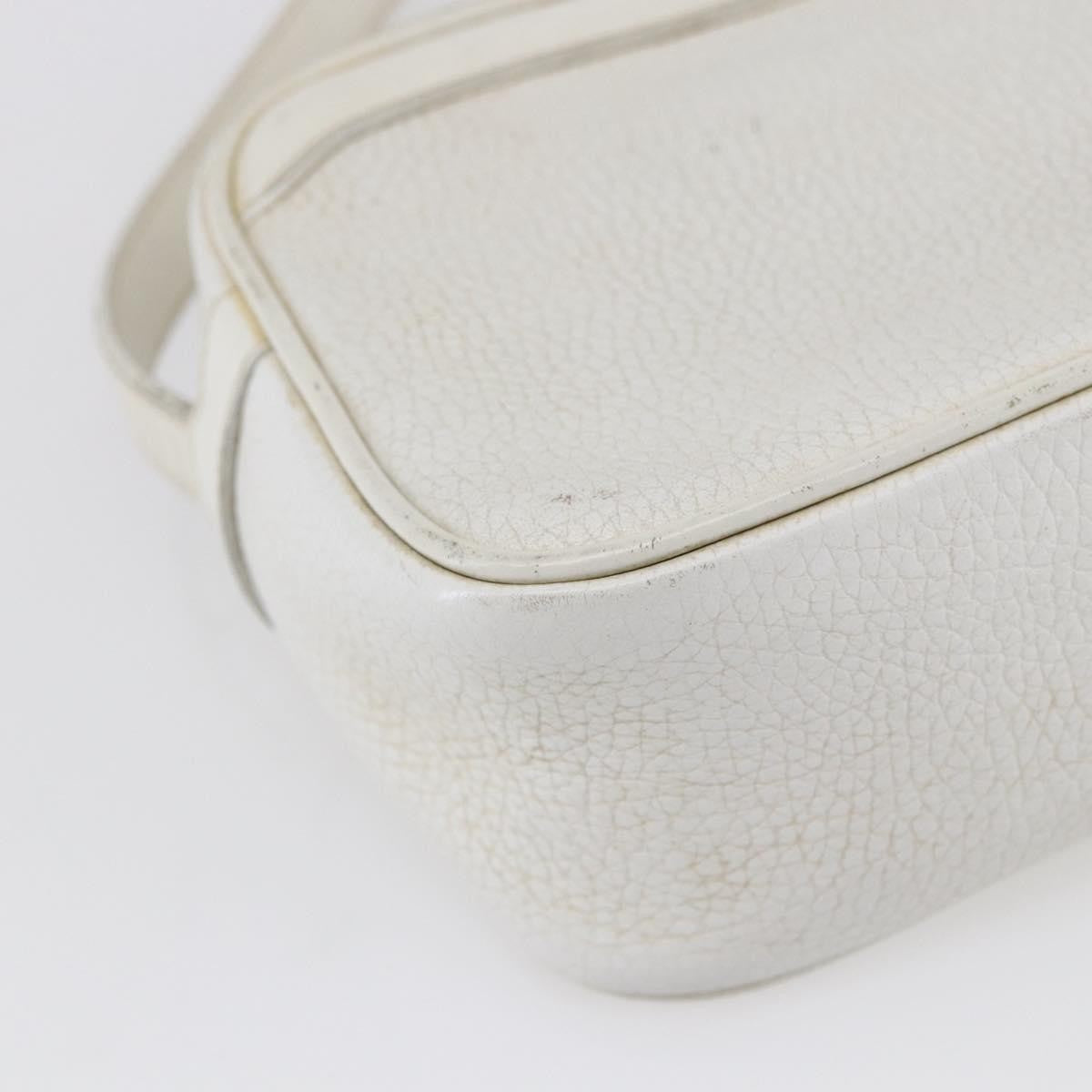 Celine Vintage Leather White Leather Shoulder Bag Bag (Pre-Owned)
