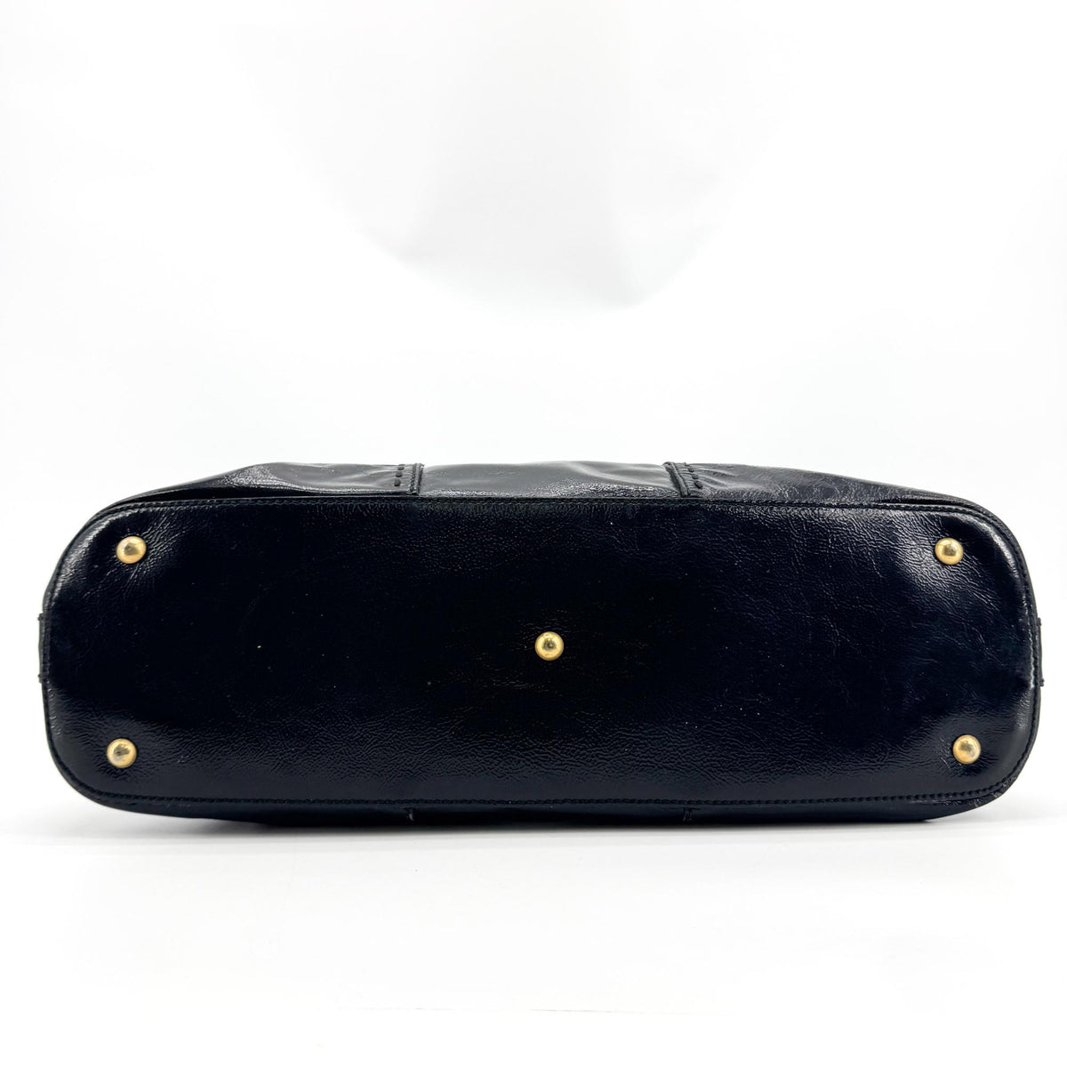 Saint Laurent Muse Patent Black Patent_Leather Shoulder Bag Bag (Pre-Owned)