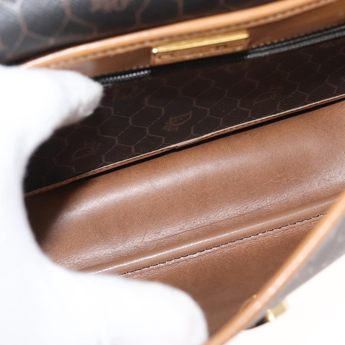 Christian Dior Vintage Honeycomb Canvas And Leather Brown Canvas Shoulder Bag Bag (Pre-Owned)
