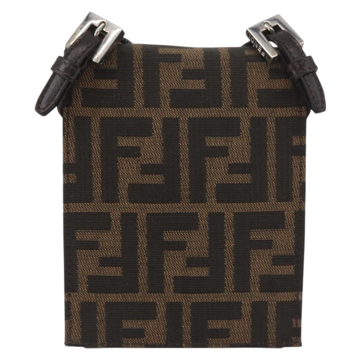 Fendi Baguette Zucca Canvas Brown Canvas Handbag (Pre-Owned)