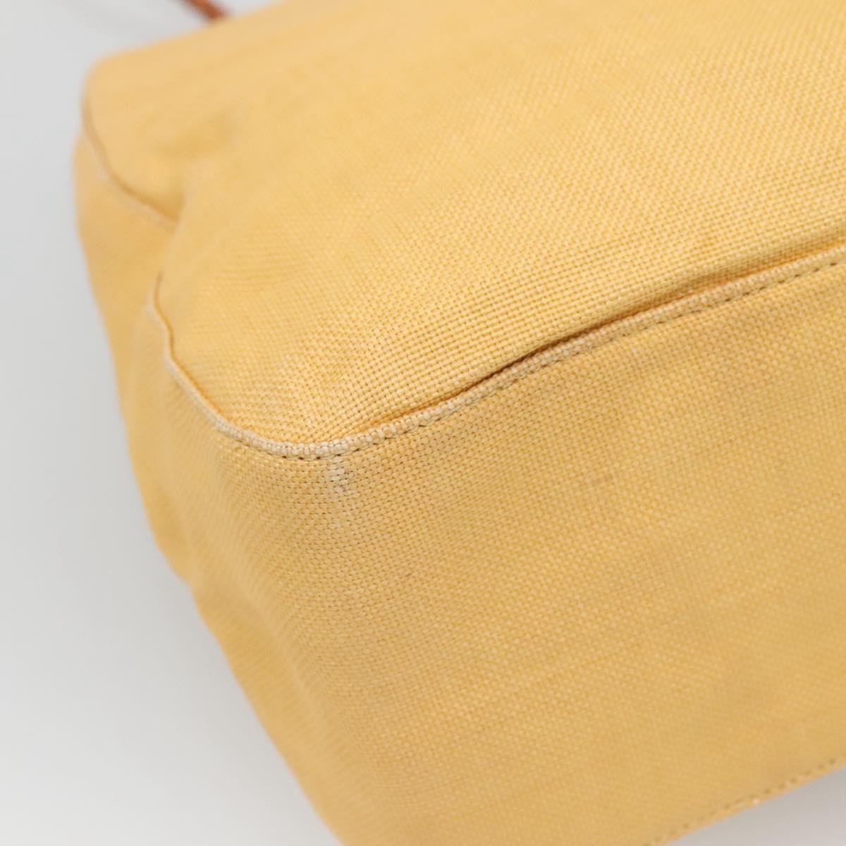 Versace Medusa Canvas Yellow Canvas Shoulder Bag Bag (Pre-Owned)
