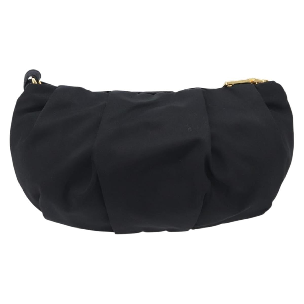Prada Bow Wristlet Tessuto Black Nylon Clutche & Pouche Bag (Pre-Owned)