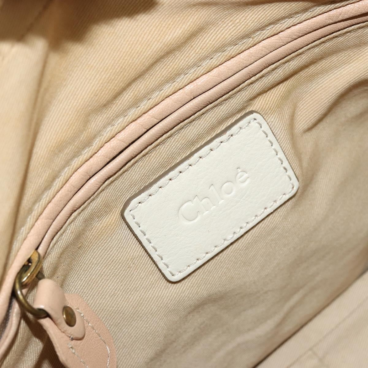 Chloe Paraty Top Handle Leather White Leather Handbag (Pre-Owned)