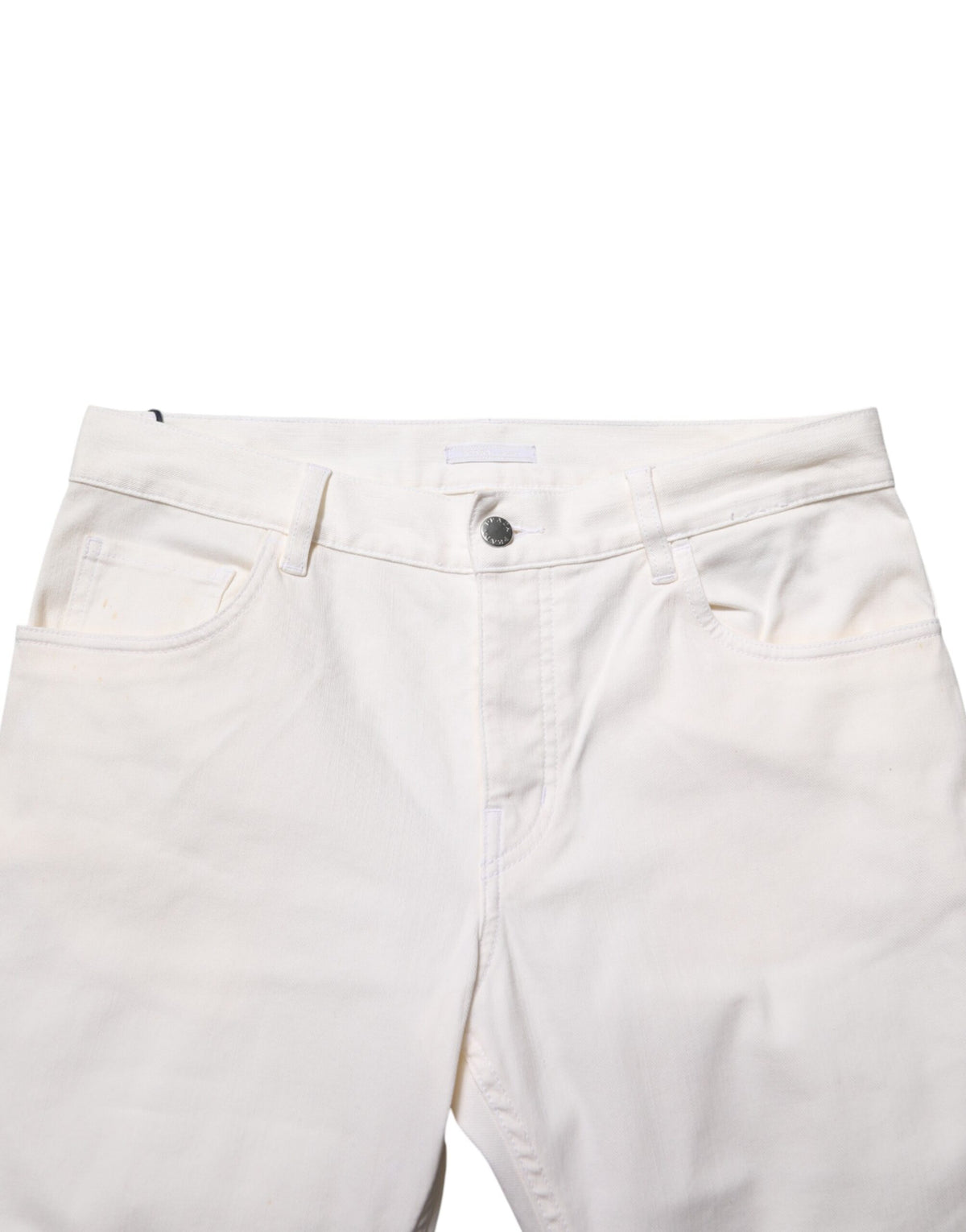 Prada White Mid Waist Skinny Fit Denim Casual Trouser Men's Jeans (Pre-Owned)