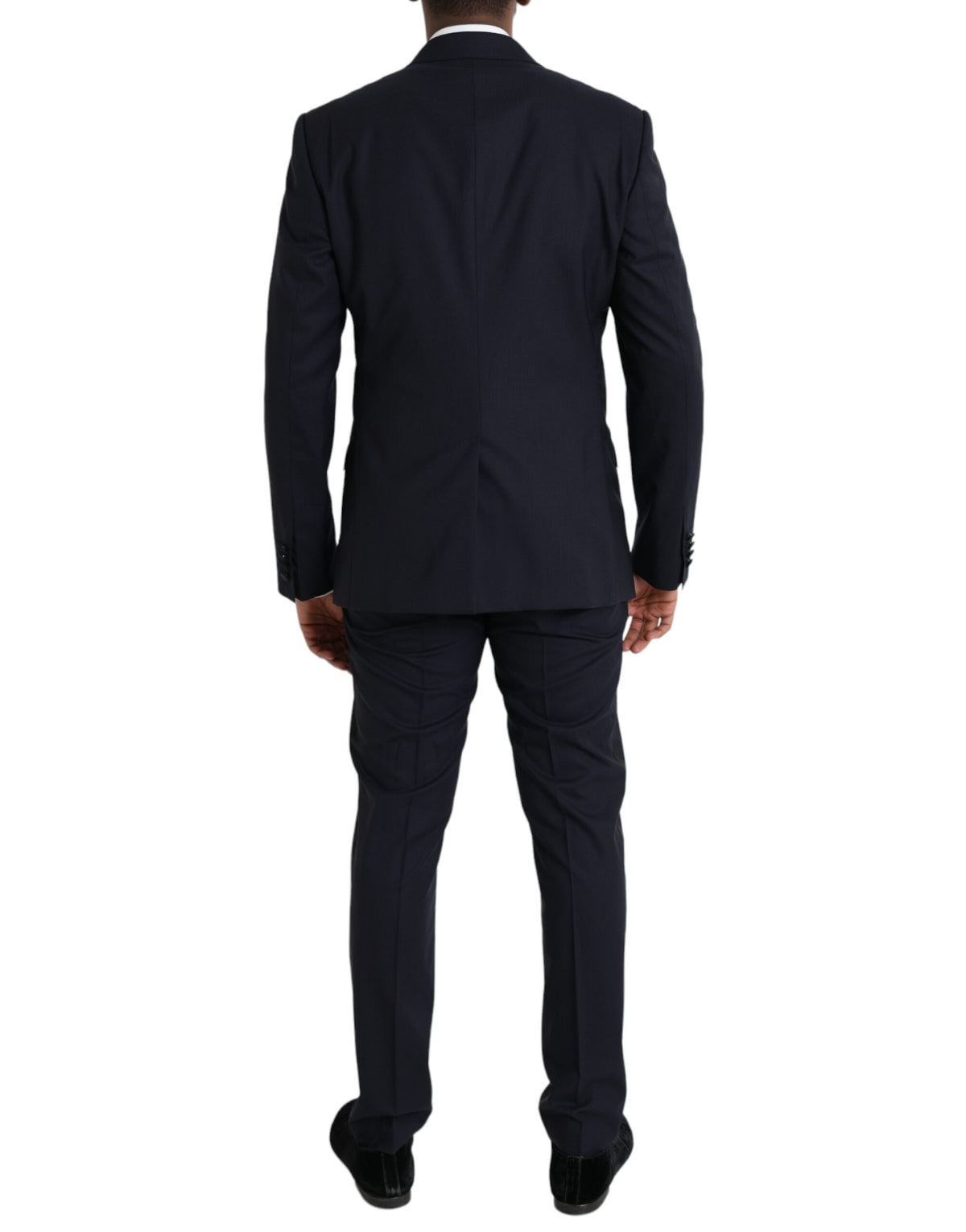 Dolce & Gabbana Blue Wool MARTINI 1 Button Men 3 Piece Men's Suit (Pre-Owned)