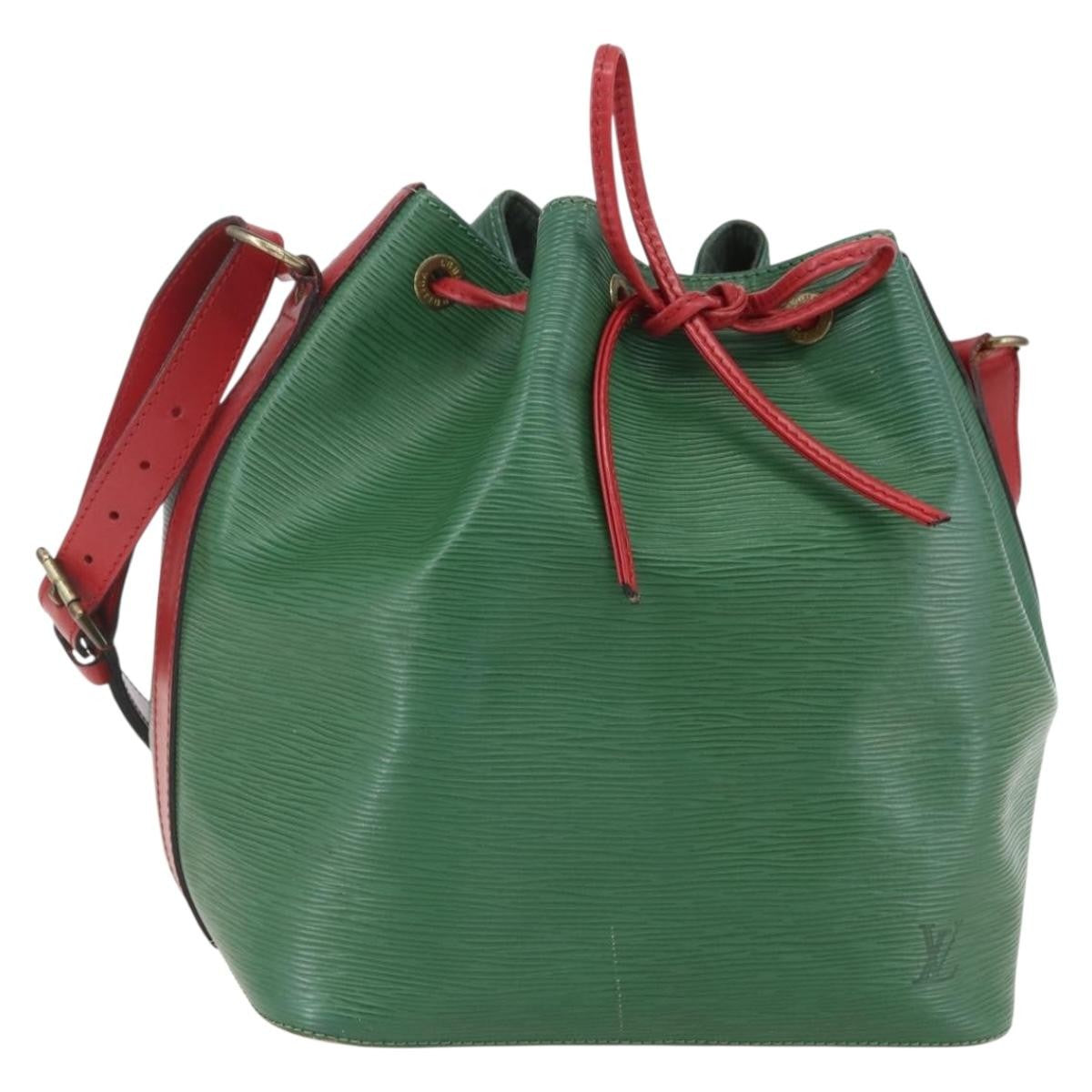 Louis Vuitton Bicolor Petit Noe Epi Leather Green Leather Shoulder Bag Bag (Pre-Owned)