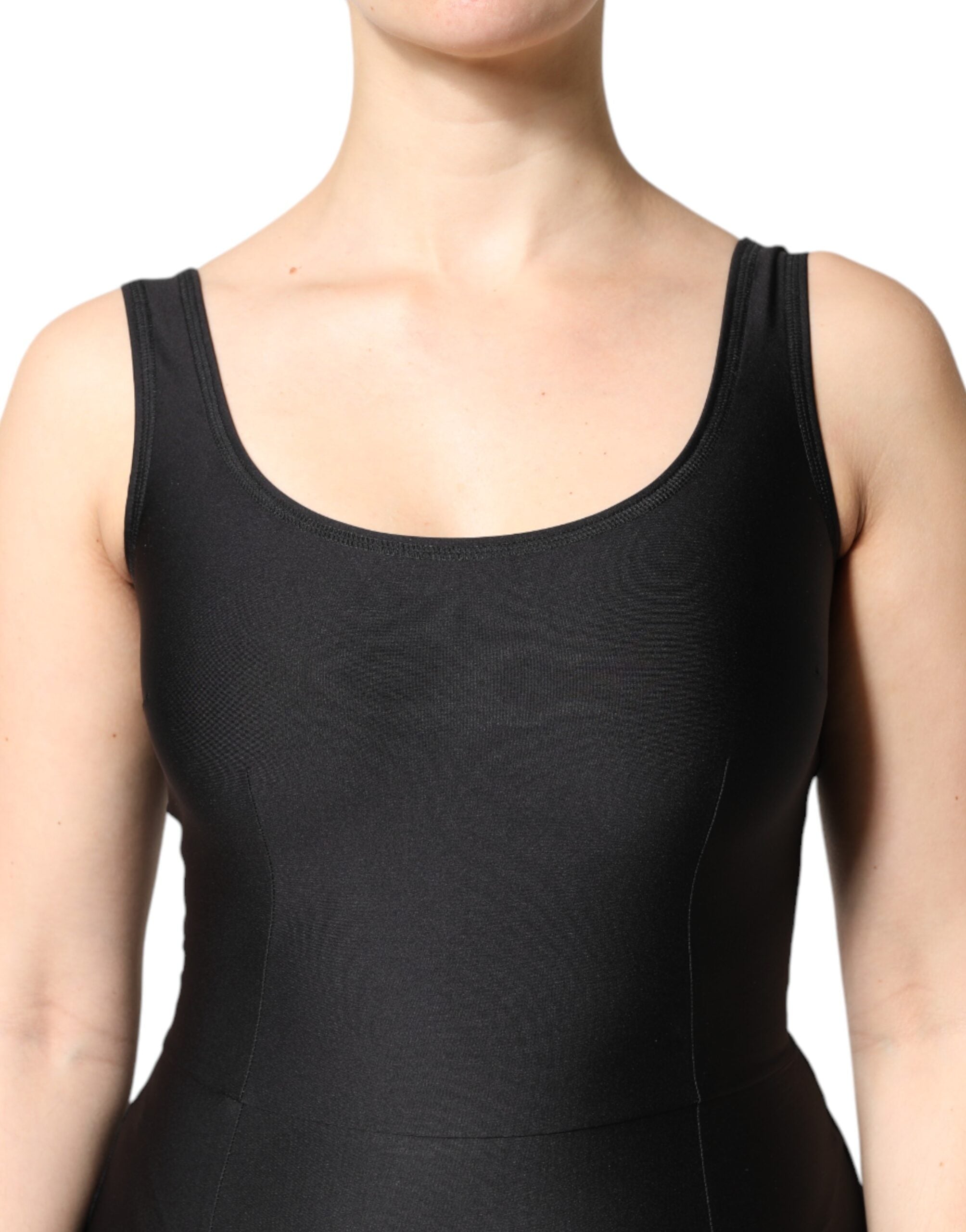 Dolce & Gabbana Black Sleeveless Bodycon Women Jumpsuit Women's Dress (Pre-Owned)
