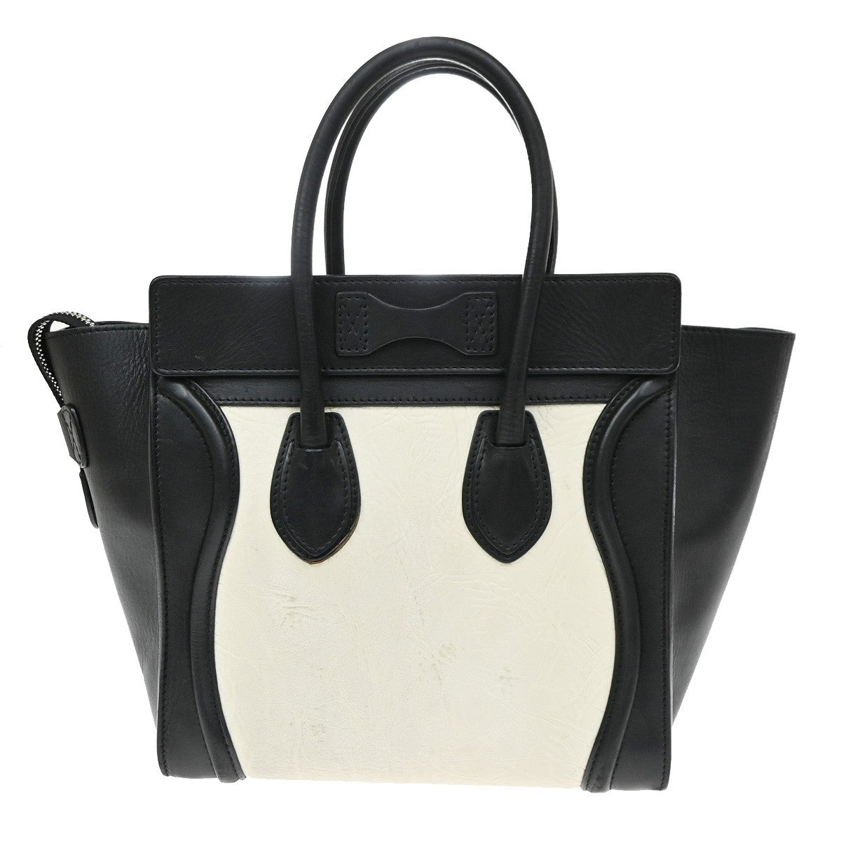 Celine Bicolor Luggage Leather Black Leather Tote Bag Bag (Pre-Owned)