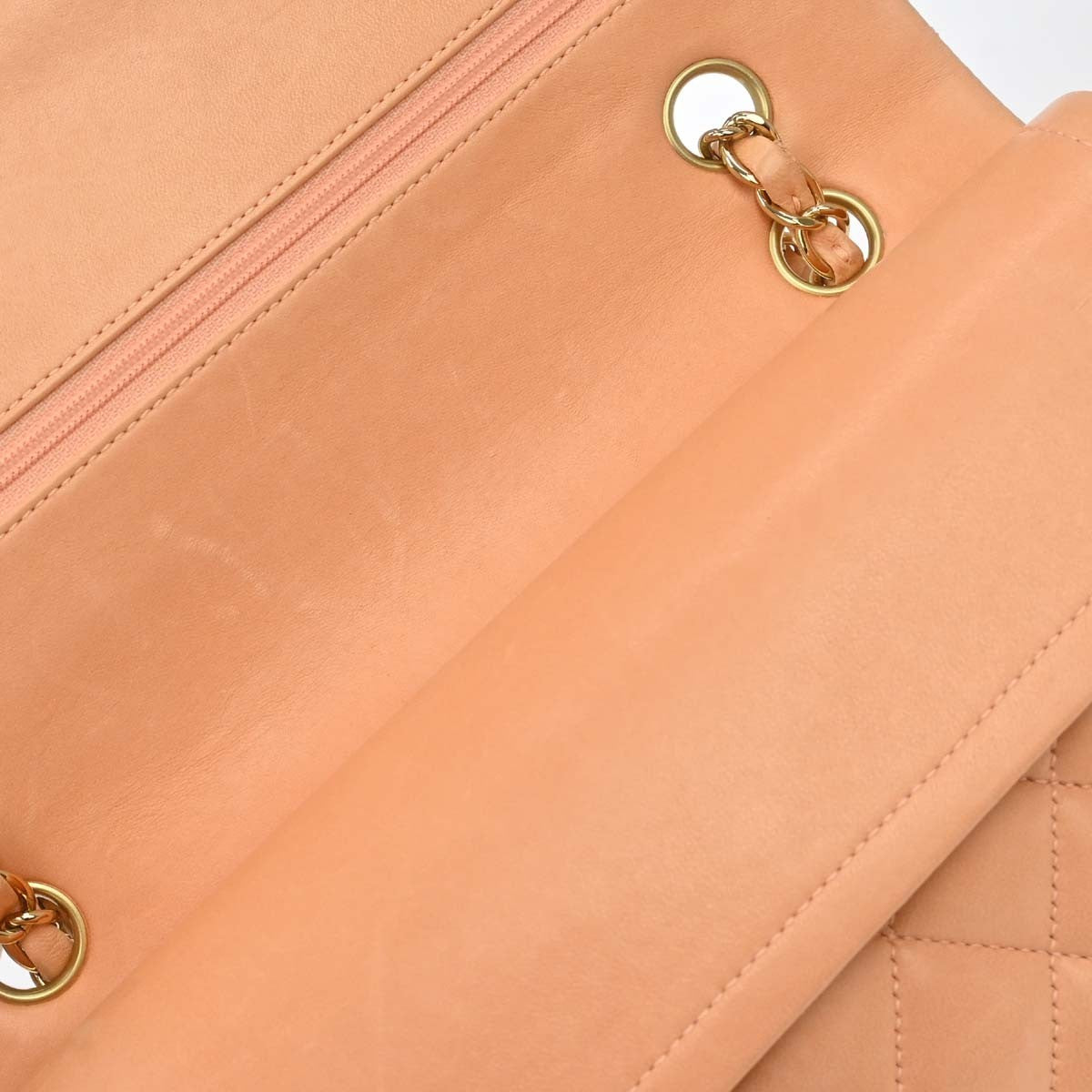 Chanel Timeless - Classic Double Flap Quilted Lambskin Pink Leather Shoulder Bag Bag (Pre-Owned)