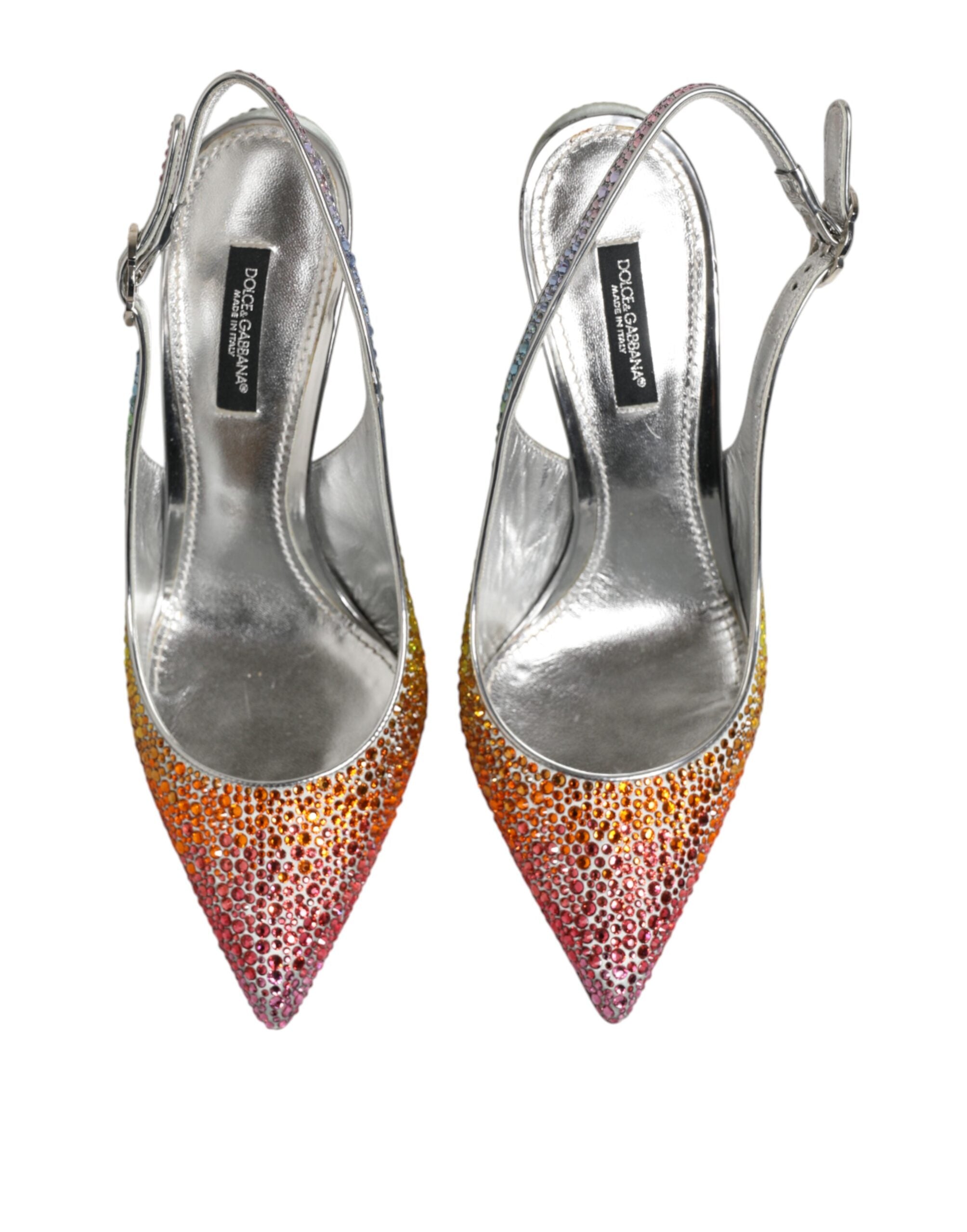 Dolce & Gabbana Multicolor Sequin Slingback Pumps Women's Shoes