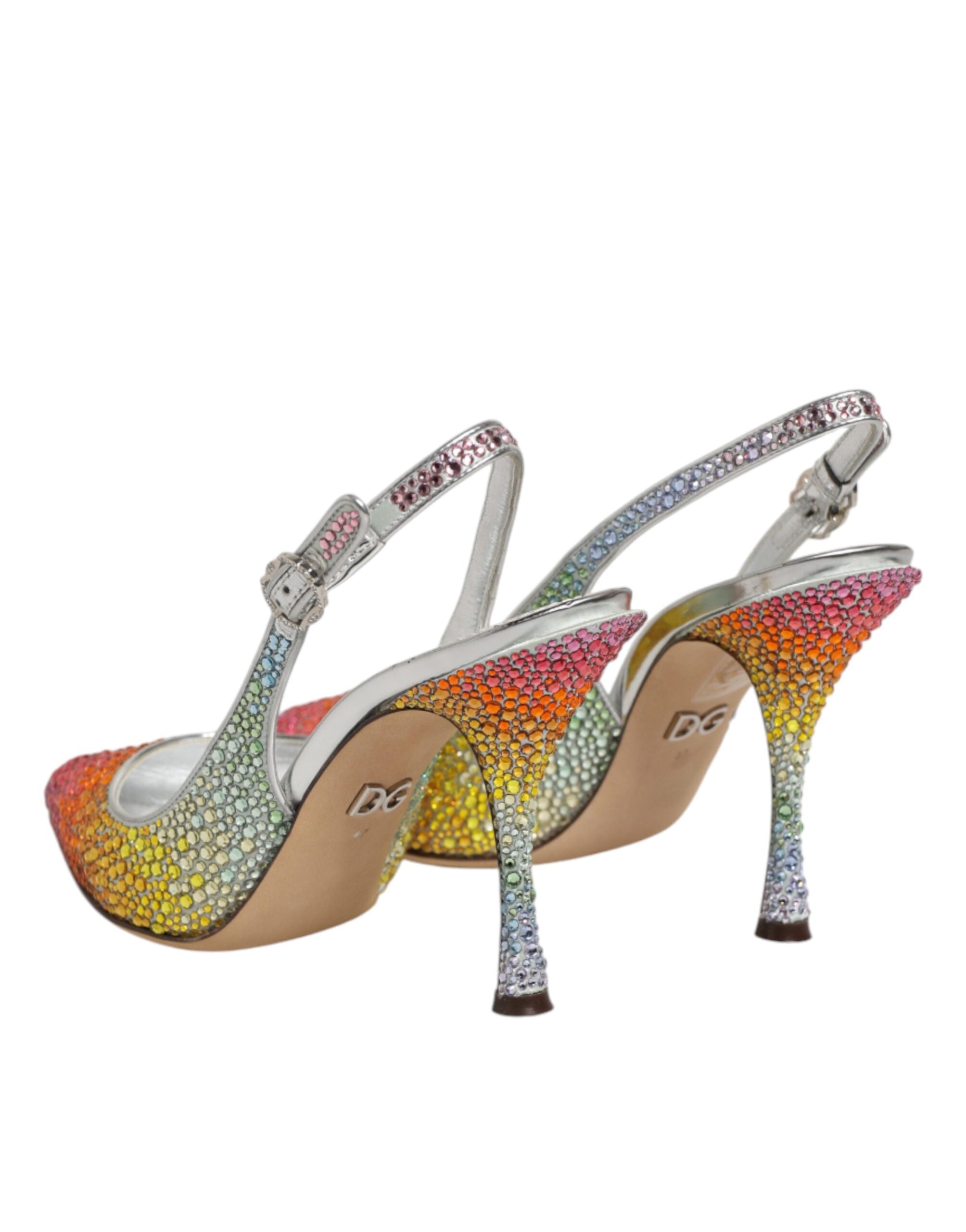 Dolce & Gabbana Multicolor Sequin Slingback Pumps Women's Shoes