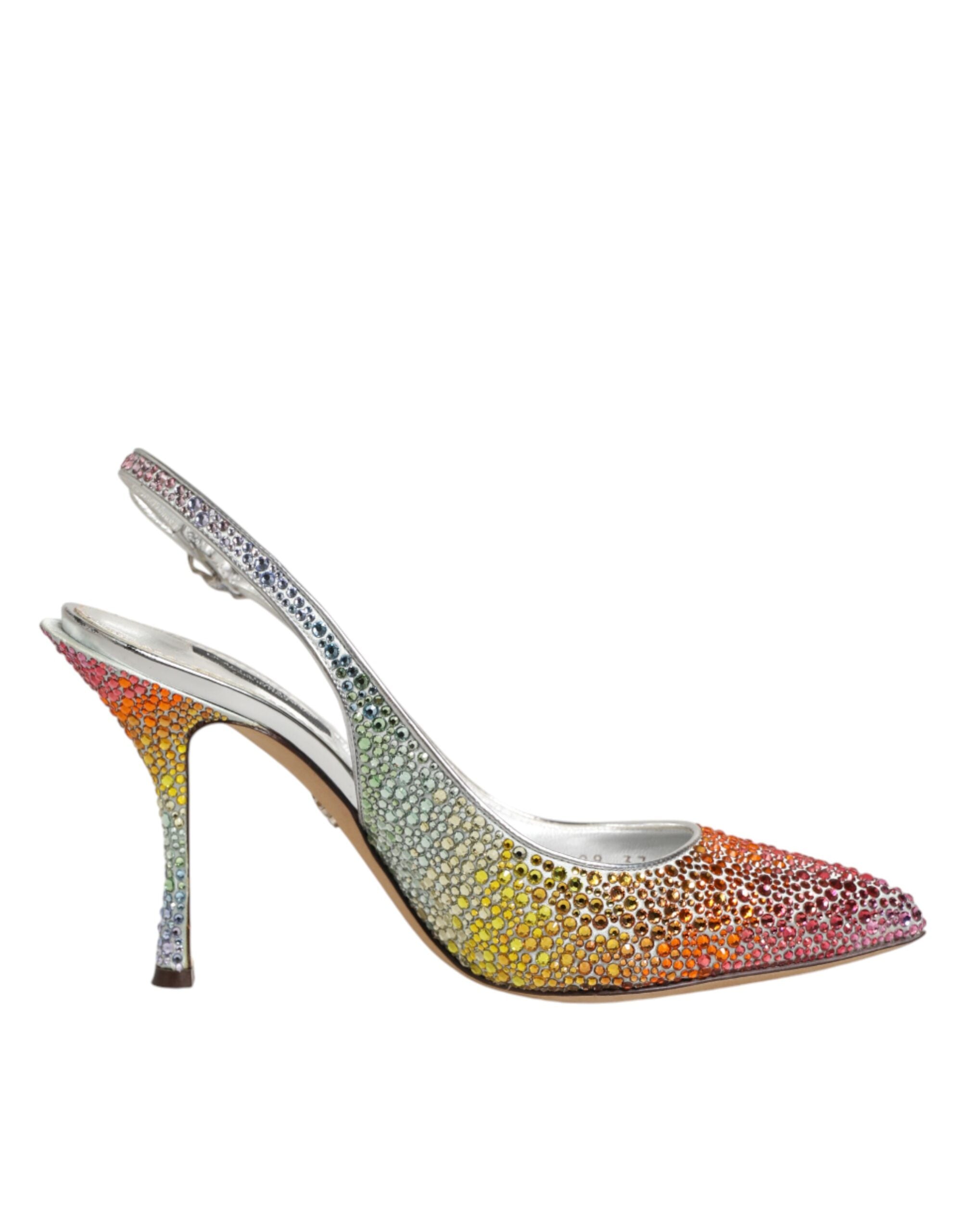 Dolce & Gabbana Multicolor Sequin Slingback Pumps Women's Shoes