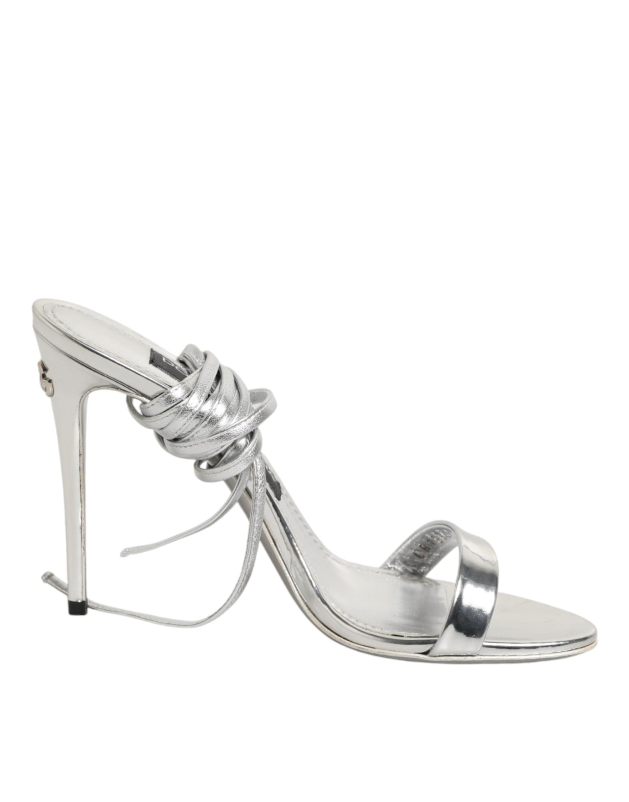 Dolce & Gabbana Silver Strappy High Heels Sandals Women's Shoes (Pre-Owned)