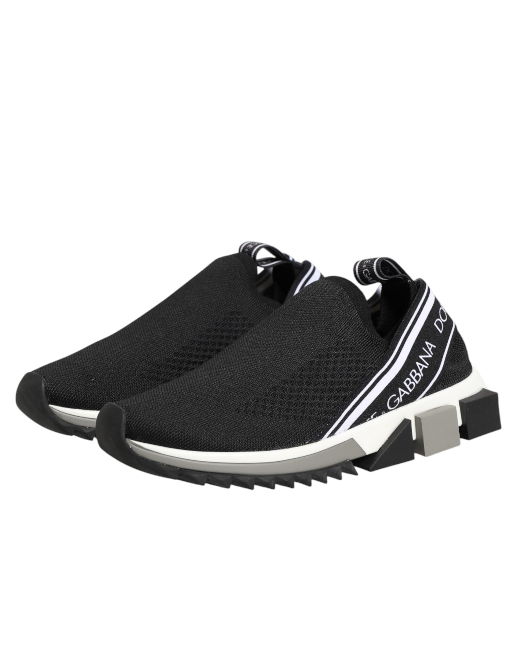 Dolce & Gabbana Black Slip On Sorrento Low Top Sneakers Women's Shoes