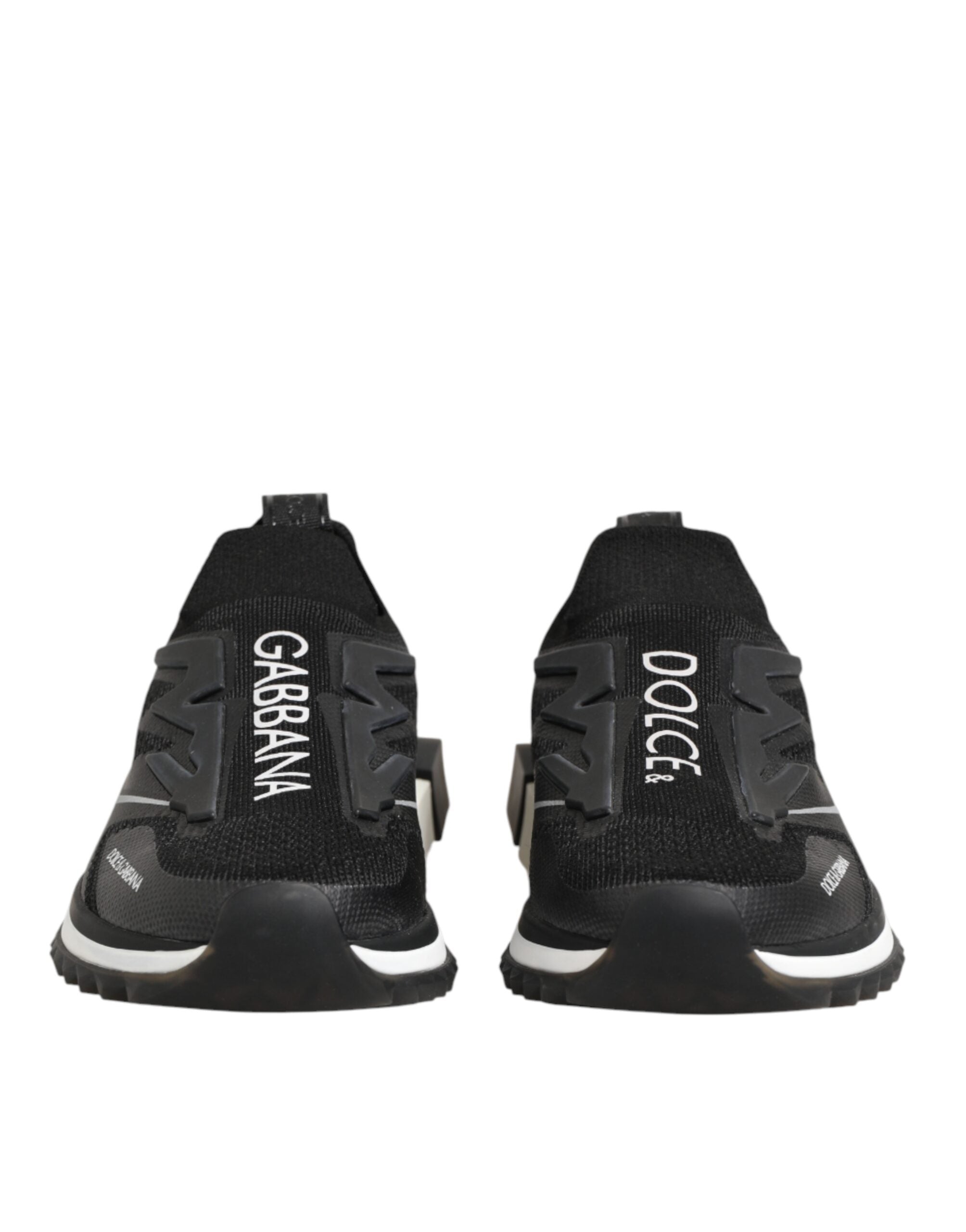 Dolce & Gabbana Black SORRENTO Sport Stretch Sneakers Women's Shoes