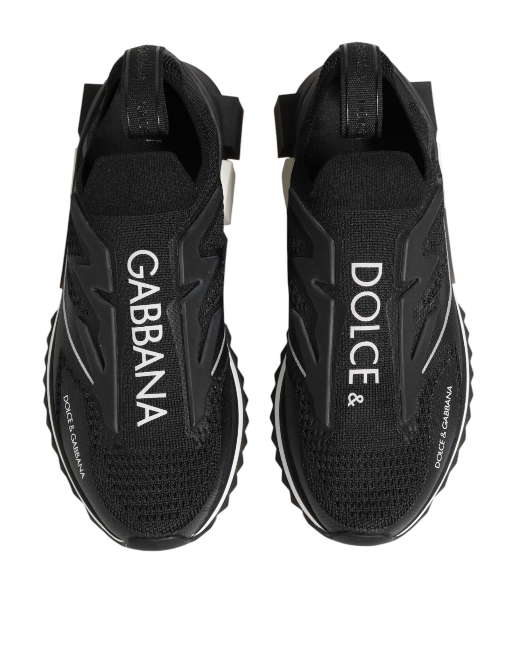 Dolce & Gabbana Black SORRENTO Sport Stretch Sneakers Women's Shoes