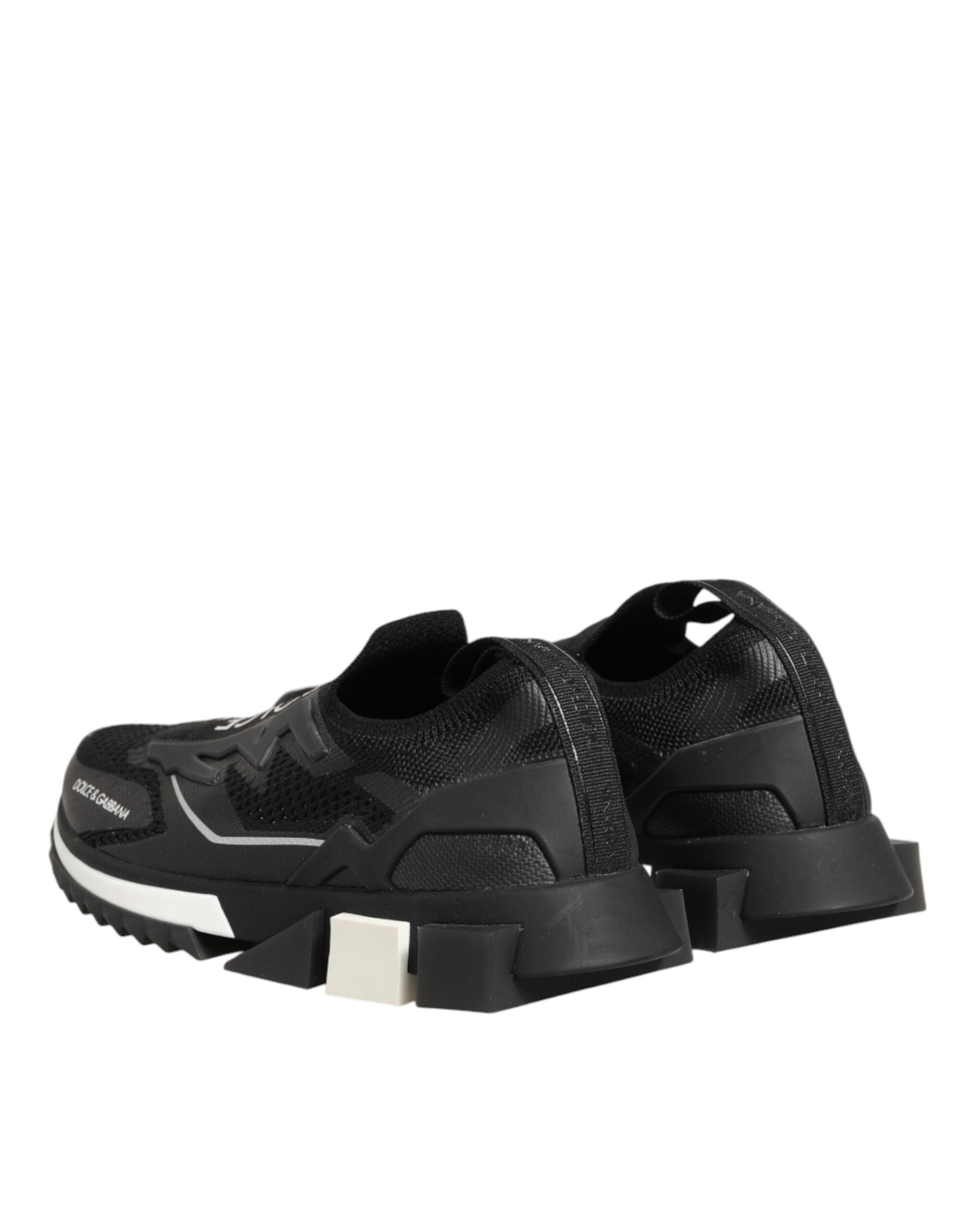 Dolce & Gabbana Black SORRENTO Sport Stretch Sneakers Women's Shoes
