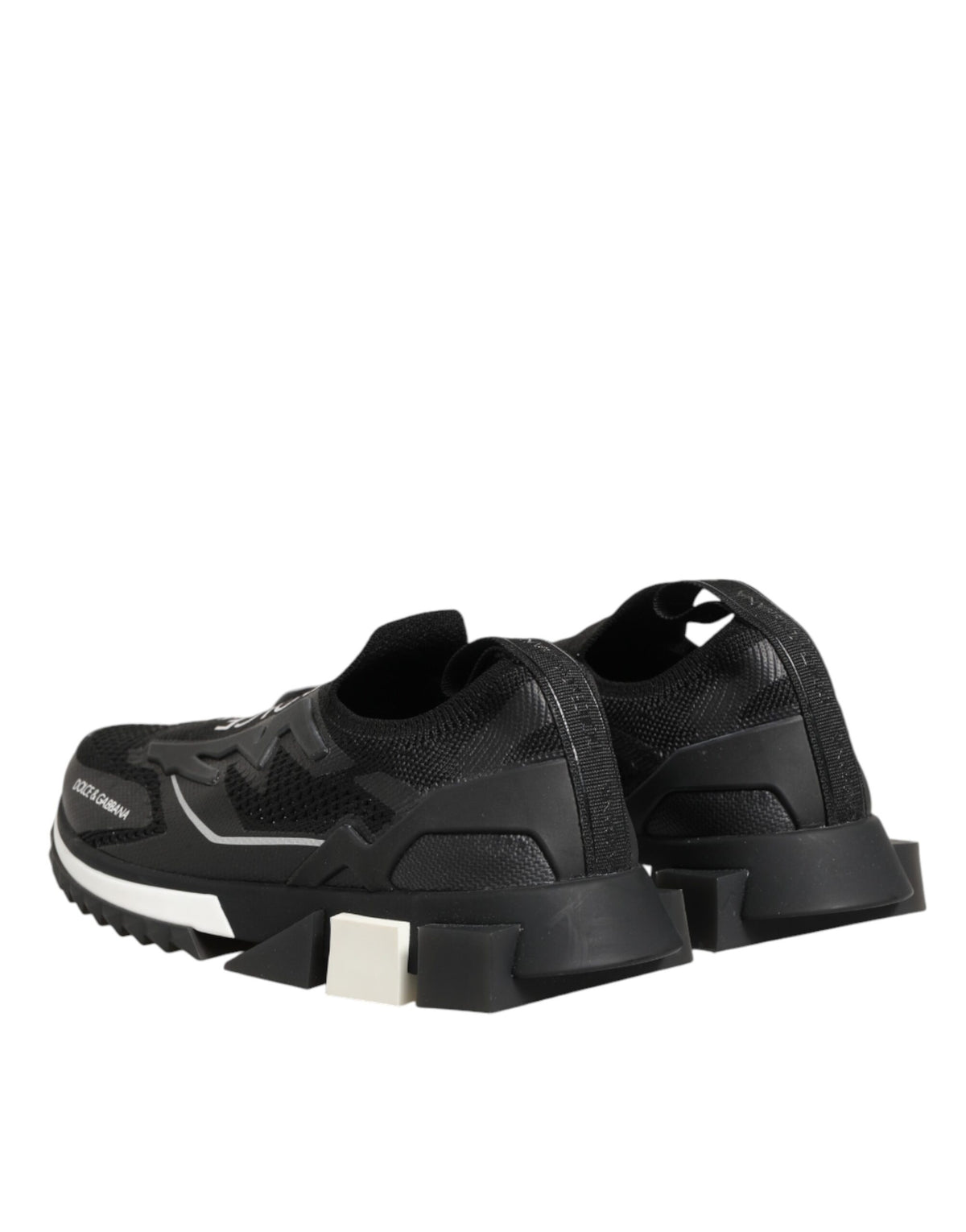 Dolce & Gabbana Black SORRENTO Sport Stretch Sneakers Women's Shoes