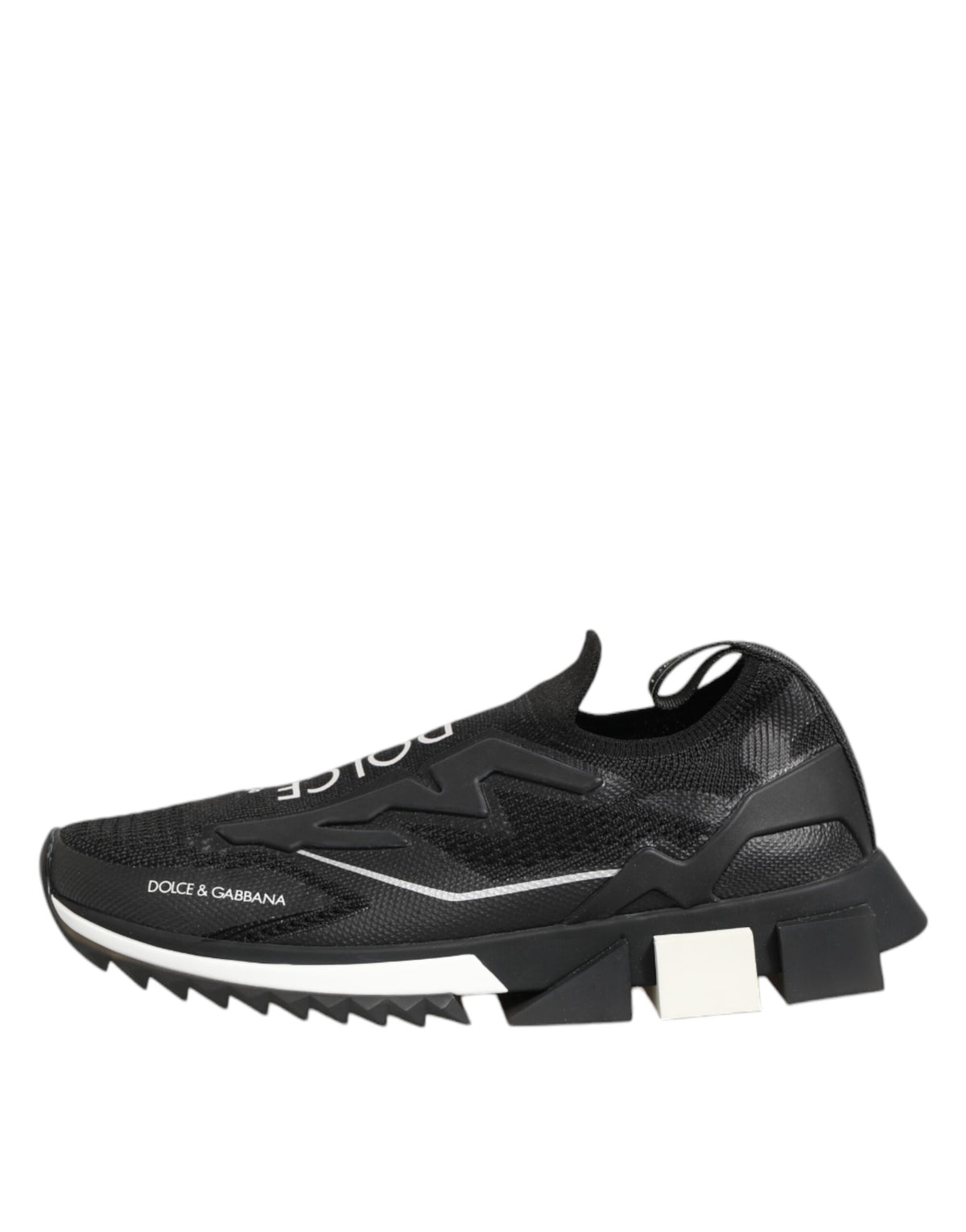 Dolce & Gabbana Black SORRENTO Sport Stretch Sneakers Women's Shoes