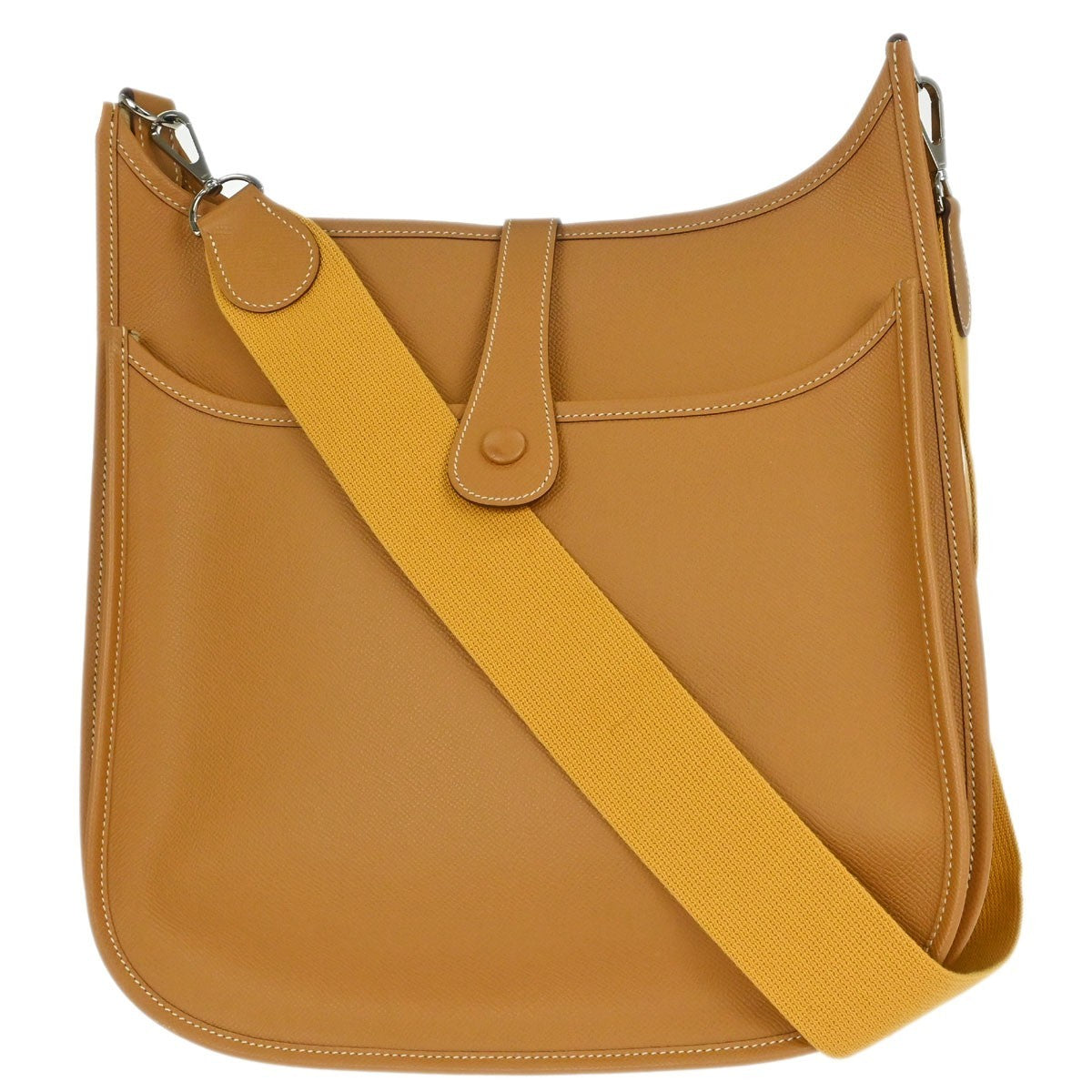 Hermes Evelyne Bag Gen Ii Epsom Brown Leather Shoulder Bag Bag (Pre-Owned)