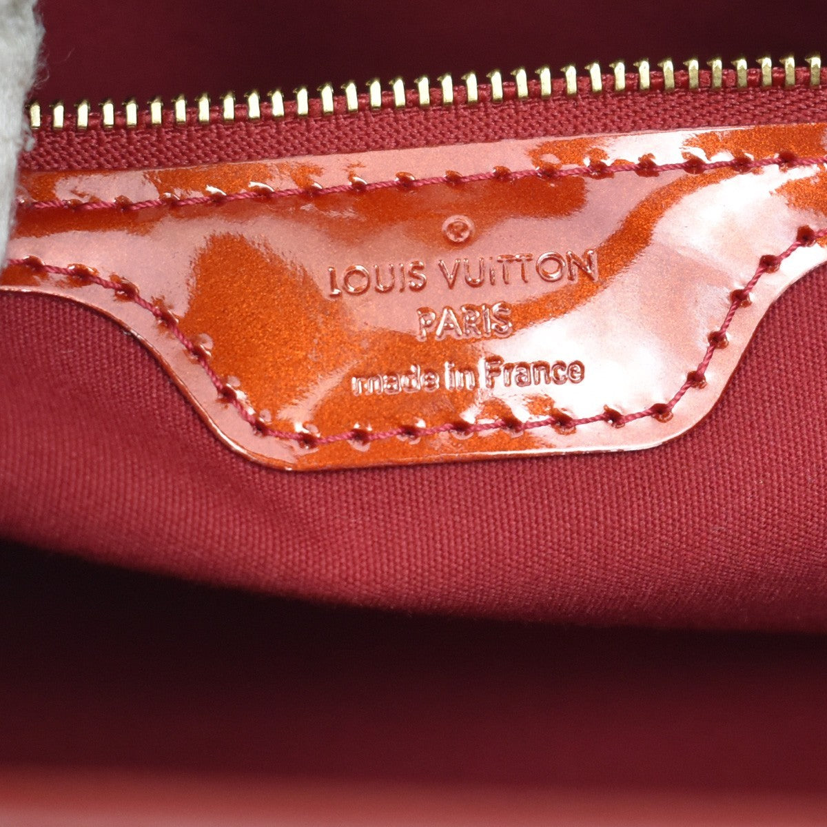 Louis Vuitton Wilshire Monogram Vernis Red Patent_Leather Handbag (Pre-Owned)