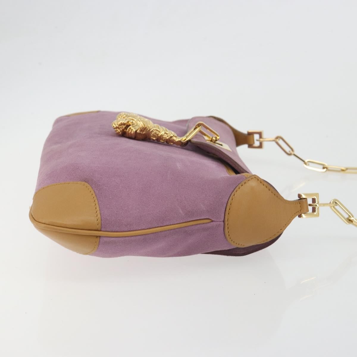Gucci Tiger Charm Suede Multicolour Suede Shoulder Bag Bag (Pre-Owned)