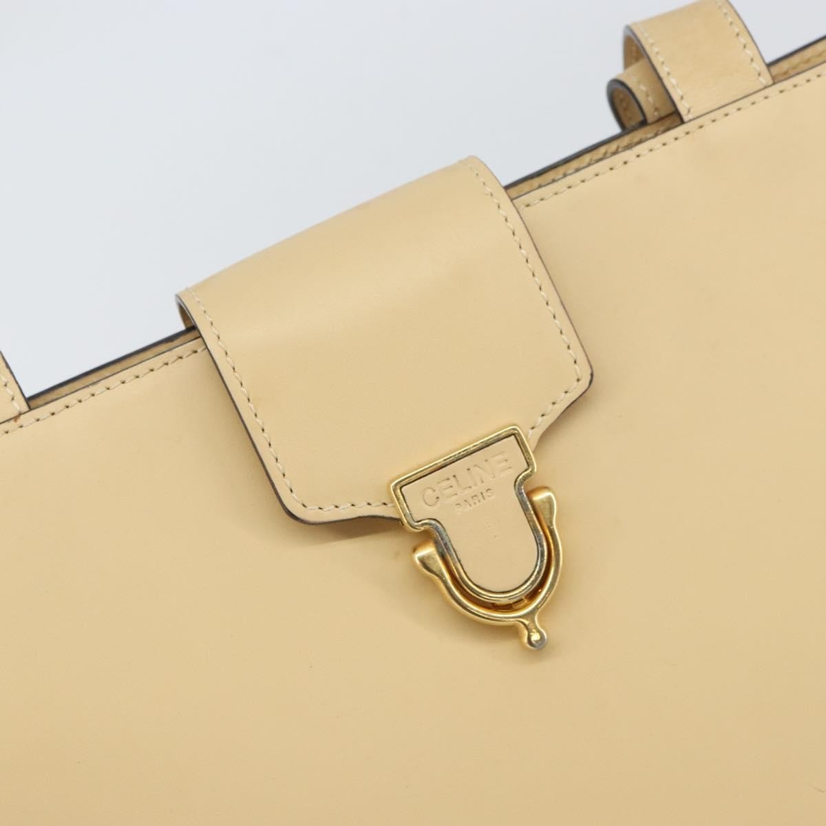 Celine Vintage Leather Beige Leather Shoulder Bag Bag (Pre-Owned)
