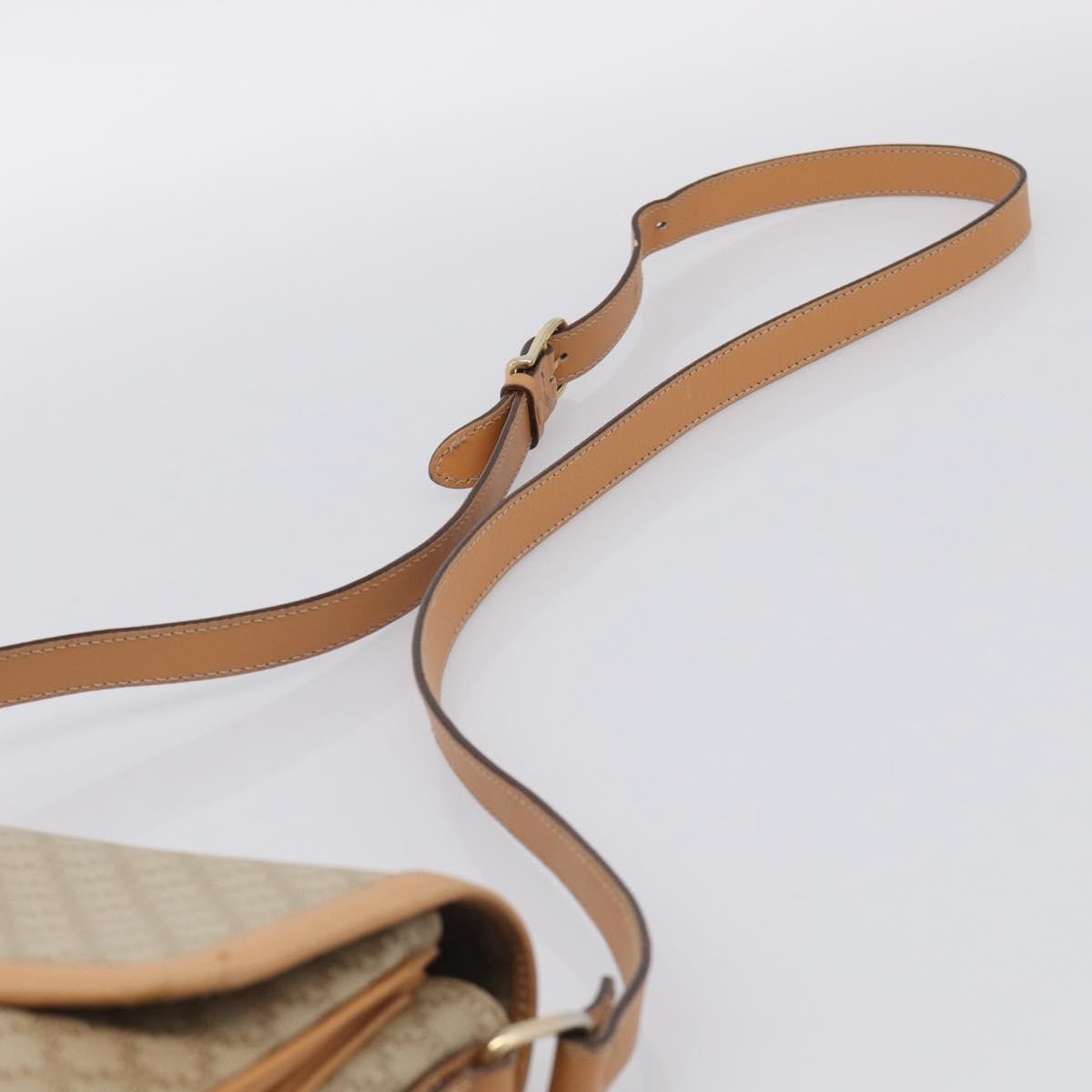 Celine Macadam Shoulder Canvas Beige Canvas Crossbody Bag Bag (Pre-Owned)
