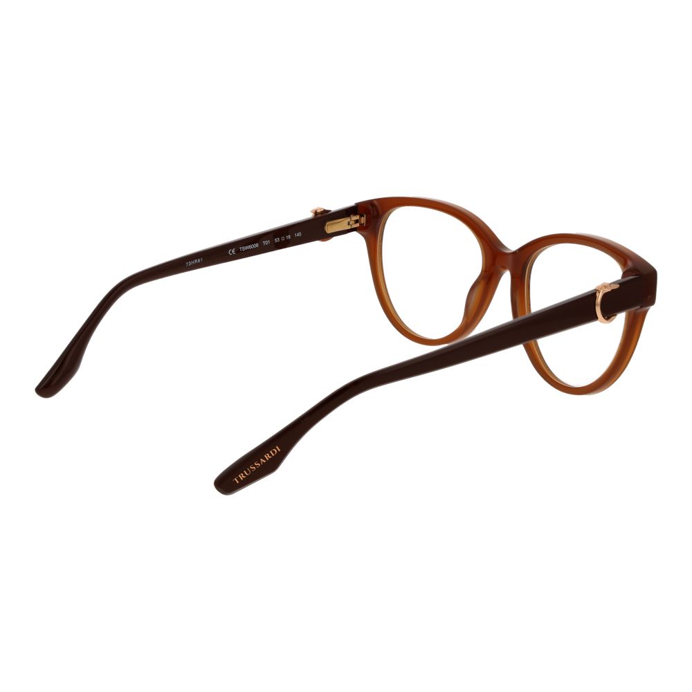 Trussardi Brown Acetate Glasses Women's (Frames)