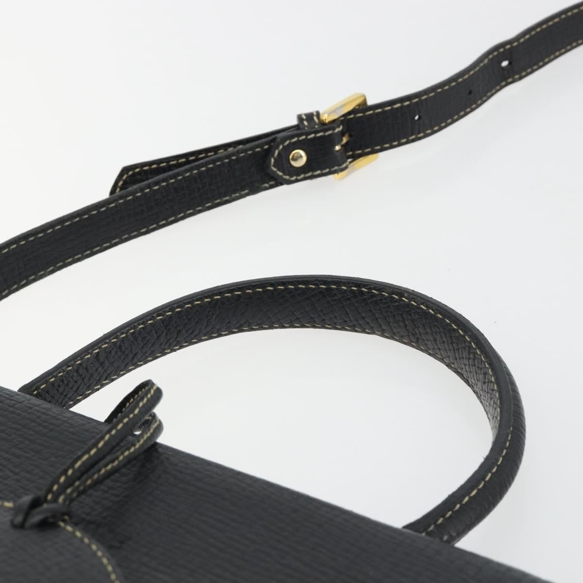 Loewe Barcelona Top Handle Leather Black Leather Handbag (Pre-Owned)