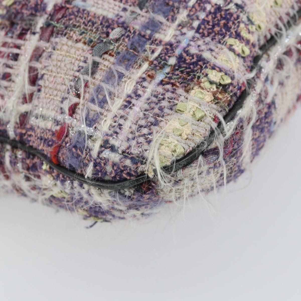 Chanel Camellia Messenger Tweed Multicolour Tweed Shoulder Bag Bag (Pre-Owned)