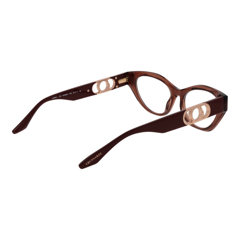 Trussardi Brown Acetate Glasses Women's (Frames)