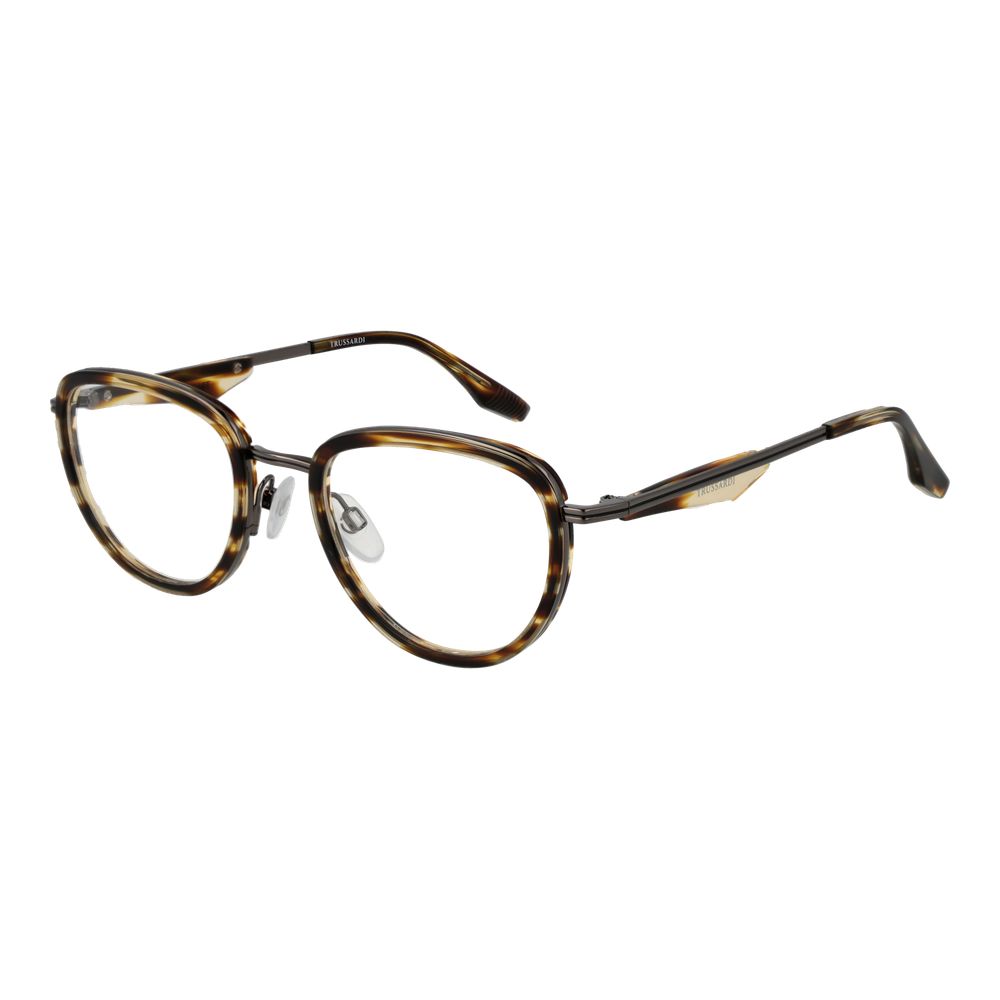 Trussardi Brown Metal & Plastic Glasses Men's (Frames)
