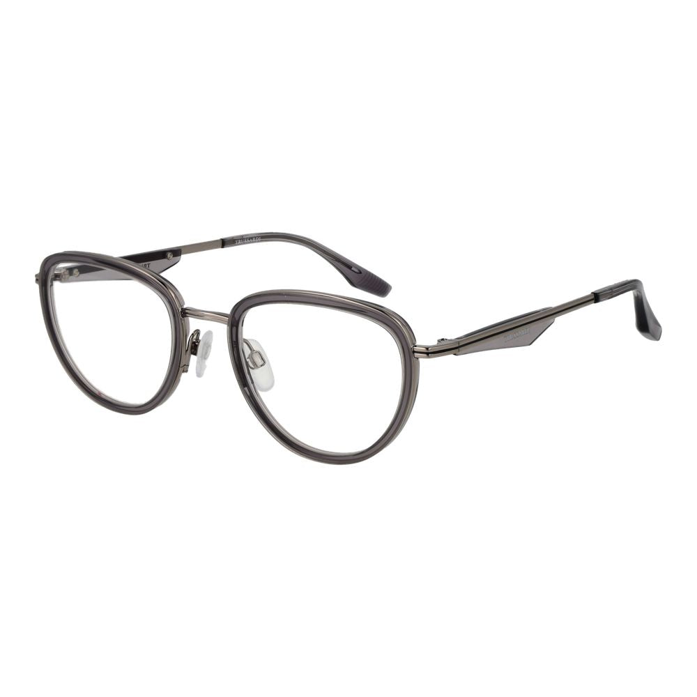 Trussardi Gray Metal Glasses Men's (Frames)