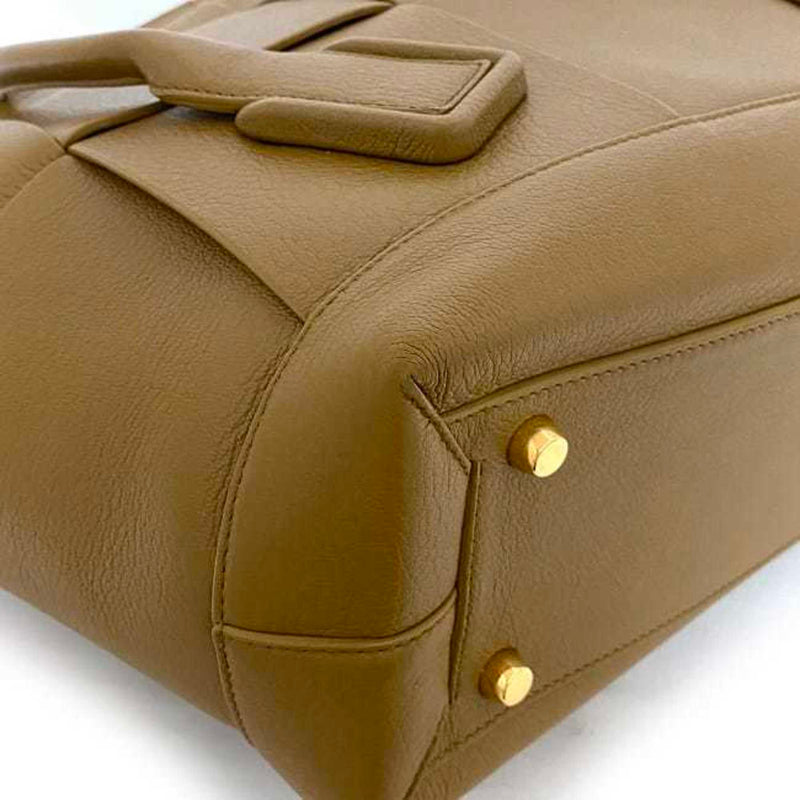 Bottega Veneta Arco Brown Leather Tote Bag (Pre-Owned)