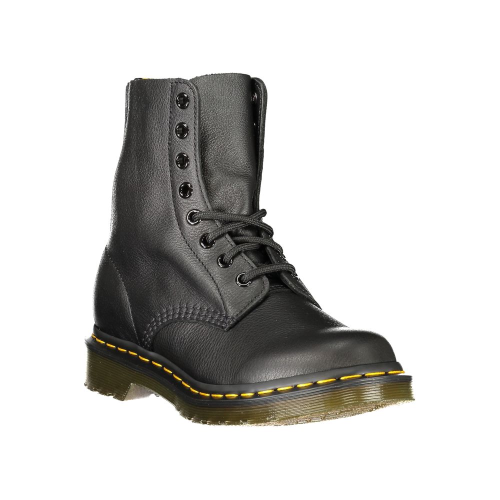 Dr. Martens Black Leather Unisex Women's Boot