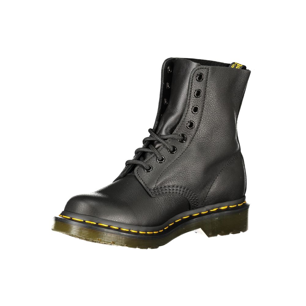 Dr. Martens Black Leather Unisex Women's Boot