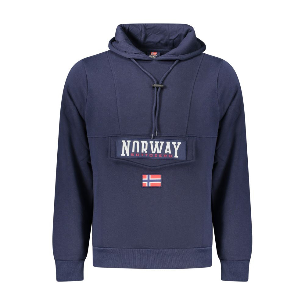 Norway 1963 Blue Cotton Men's Hooded Men's Sweatshirt