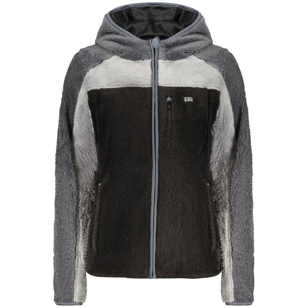 Norway 1963 Black Polyester Women's Sweatshirt with Women's Hood