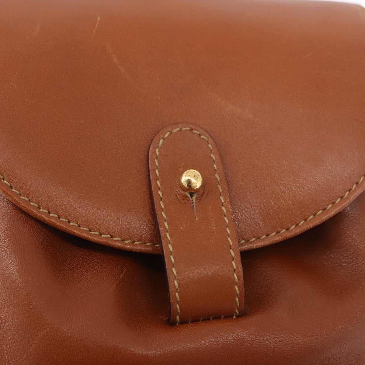 Gucci Vintage Bamboo Leather Brown Leather Backpack Bag (Pre-Owned)
