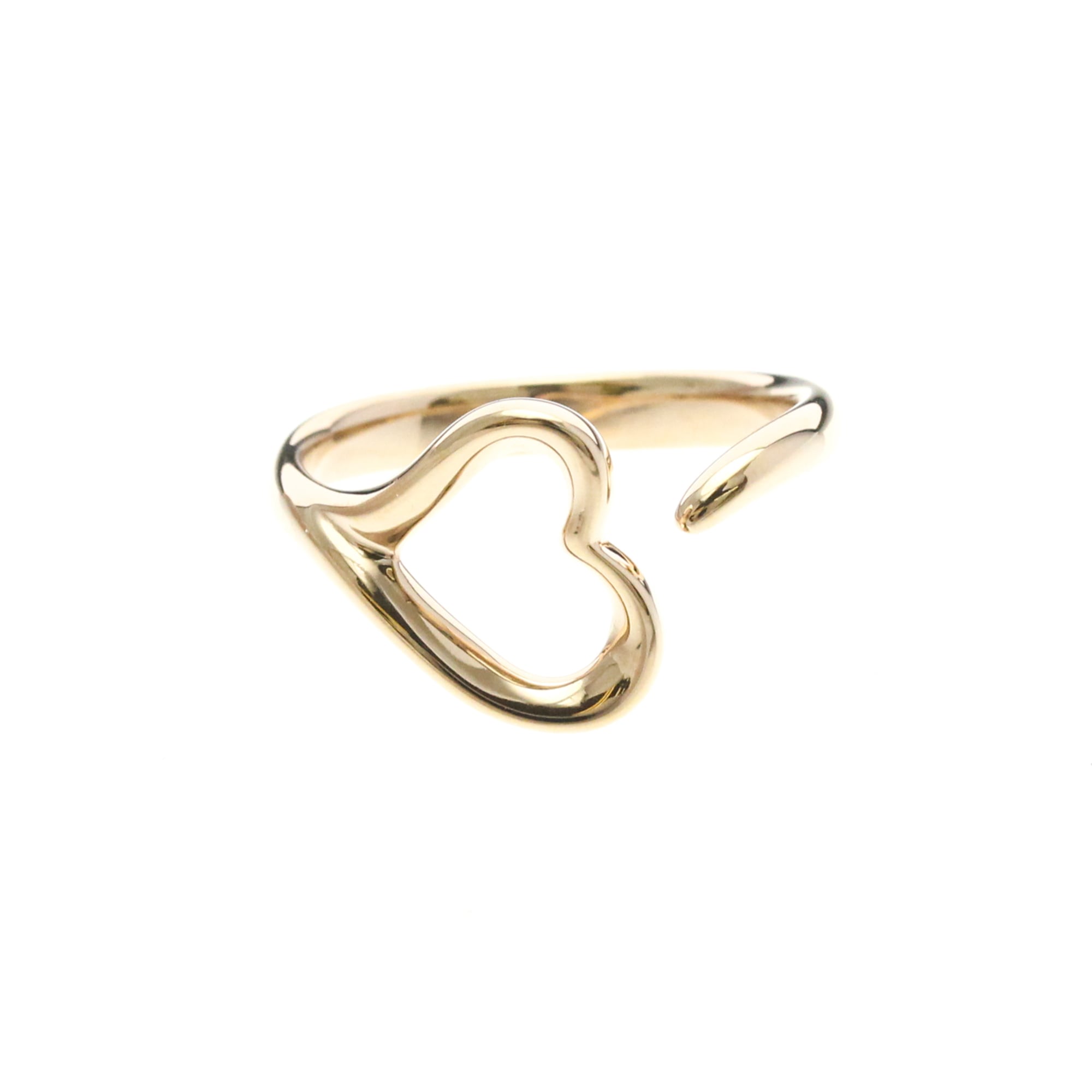 Tiffany & Co. Elsa Peretti Open Heart 18K Rose Gold Gold Pink_Gold Ring Jewelry (Pre-Owned)