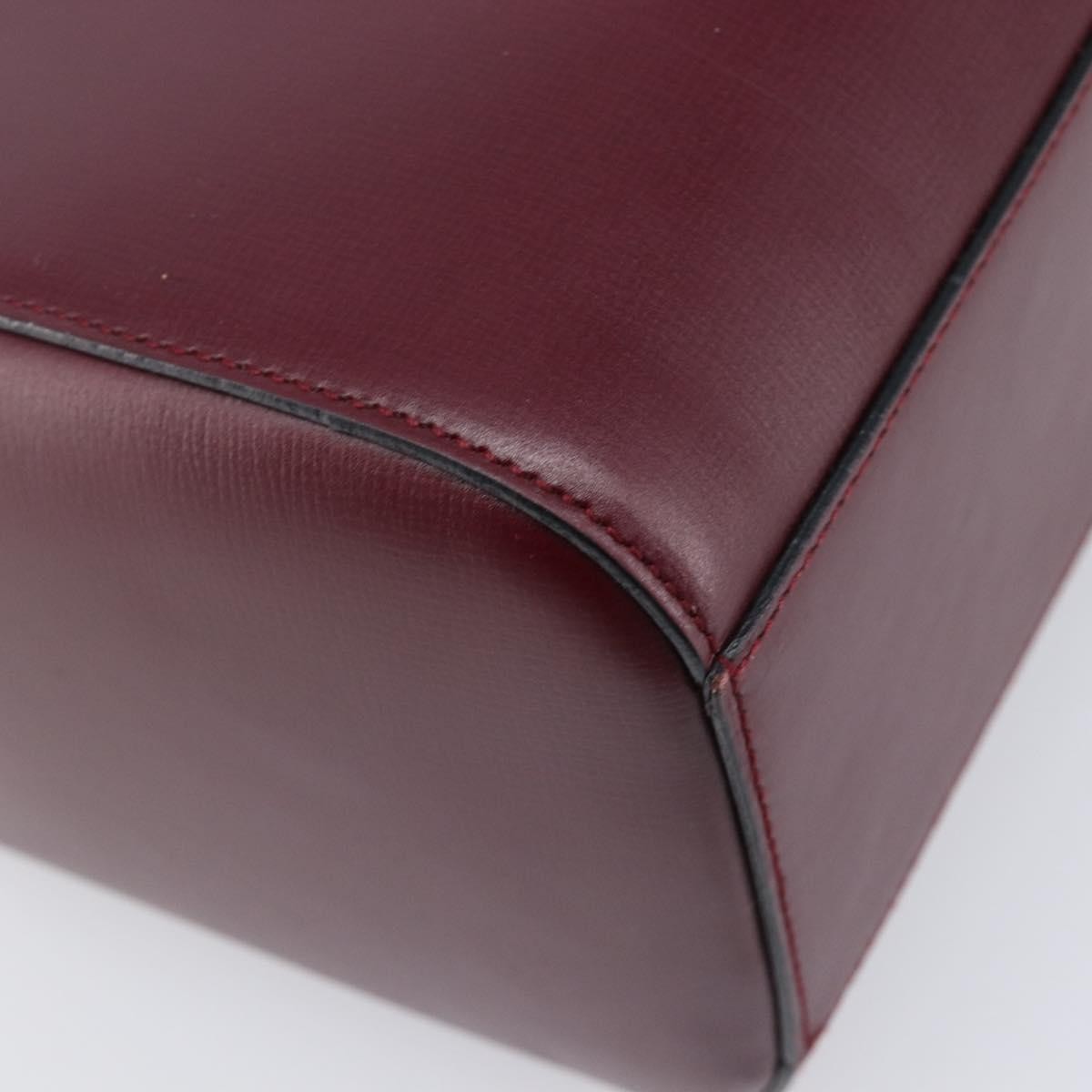 Cartier Must De Cartier Leather Burgundy Leather Shoulder Bag Bag (Pre-Owned)