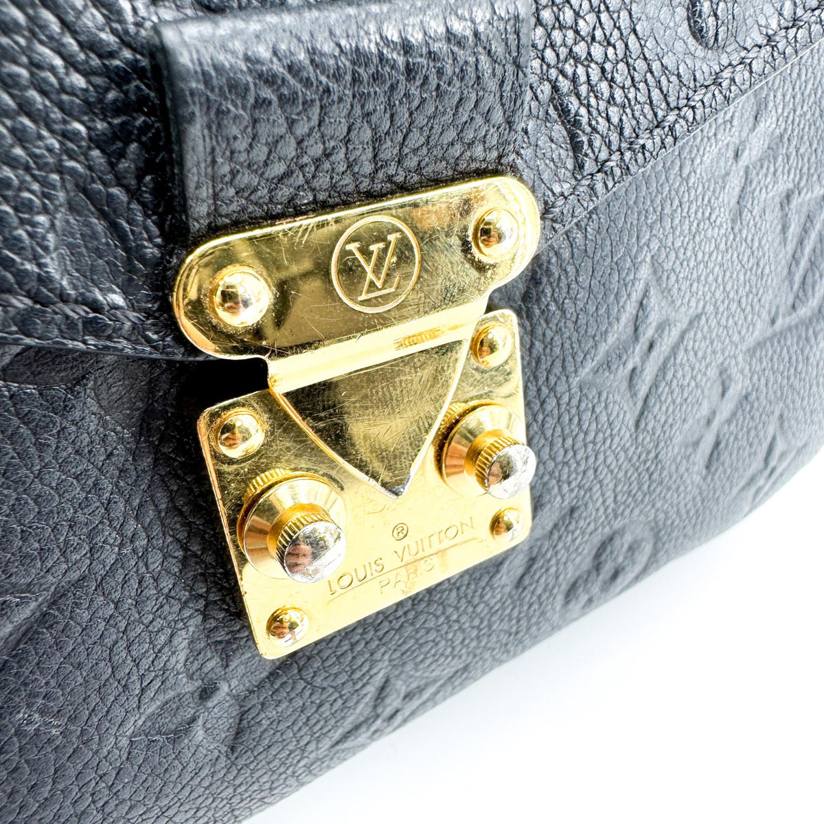 Louis Vuitton Pochette Metis Monogram Empreinte Leather Black Leather Clutche & Pouche Bag (Pre-Owned)