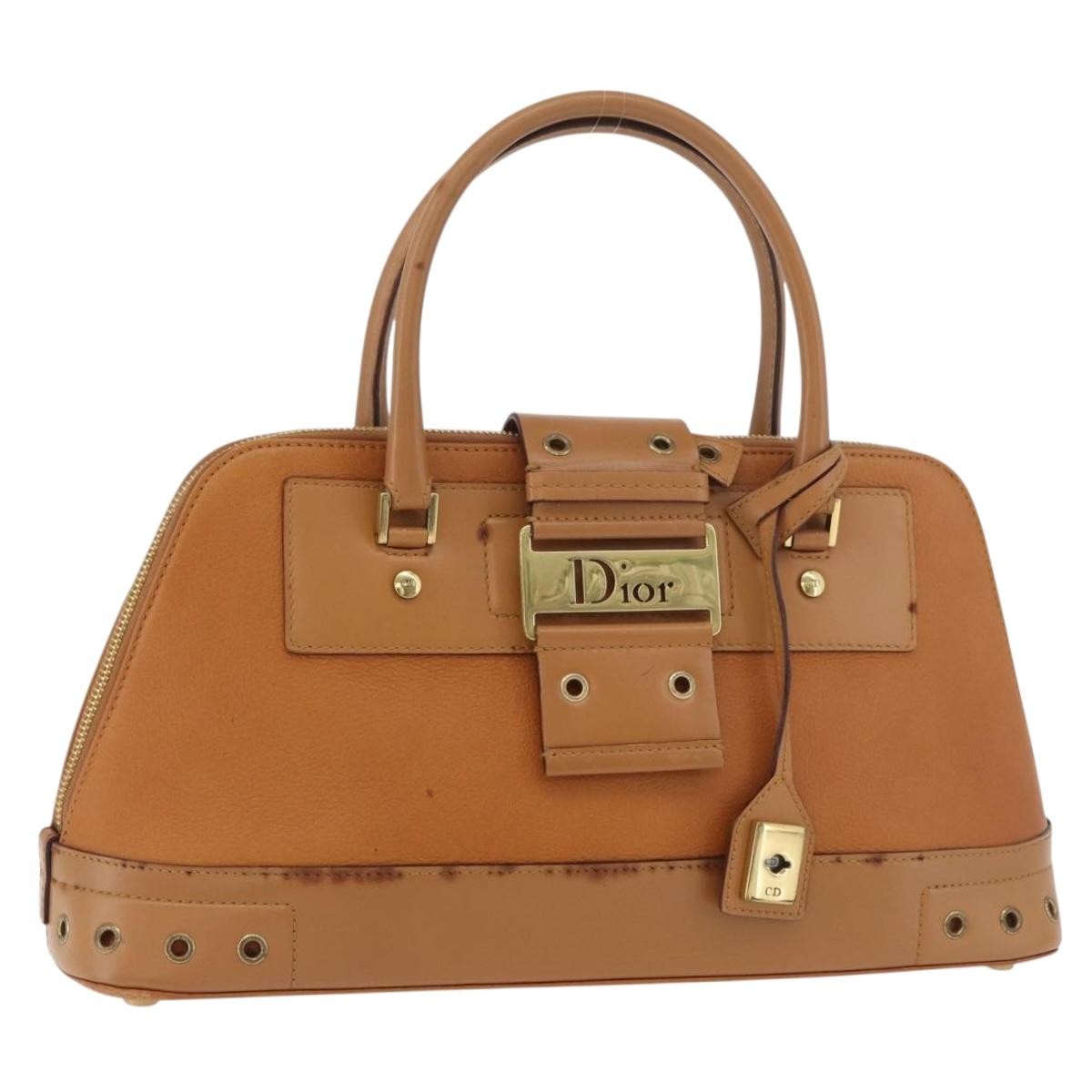 Christian Dior Street Chic Uptown Alligator Brown Leather Handbag (Pre-Owned)