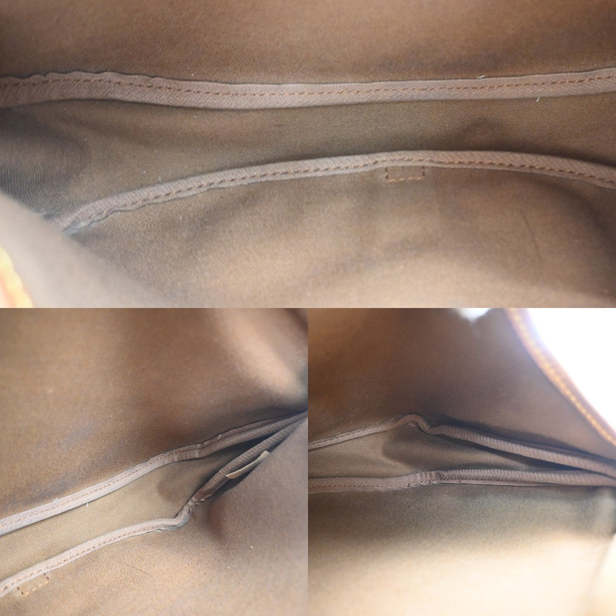 Louis Vuitton Saumur Monogram Brown Canvas Shoulder Bag Bag (Pre-Owned)
