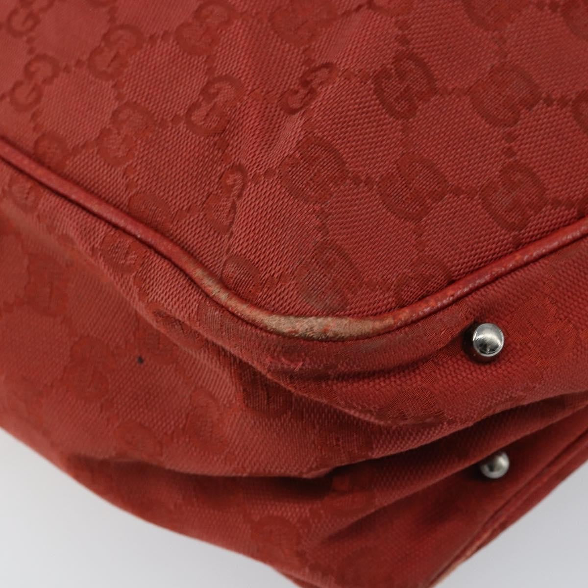 Gucci Vintage Open Tote Gg Canvas And Leather Red Canvas Tote Bag Bag (Pre-Owned)