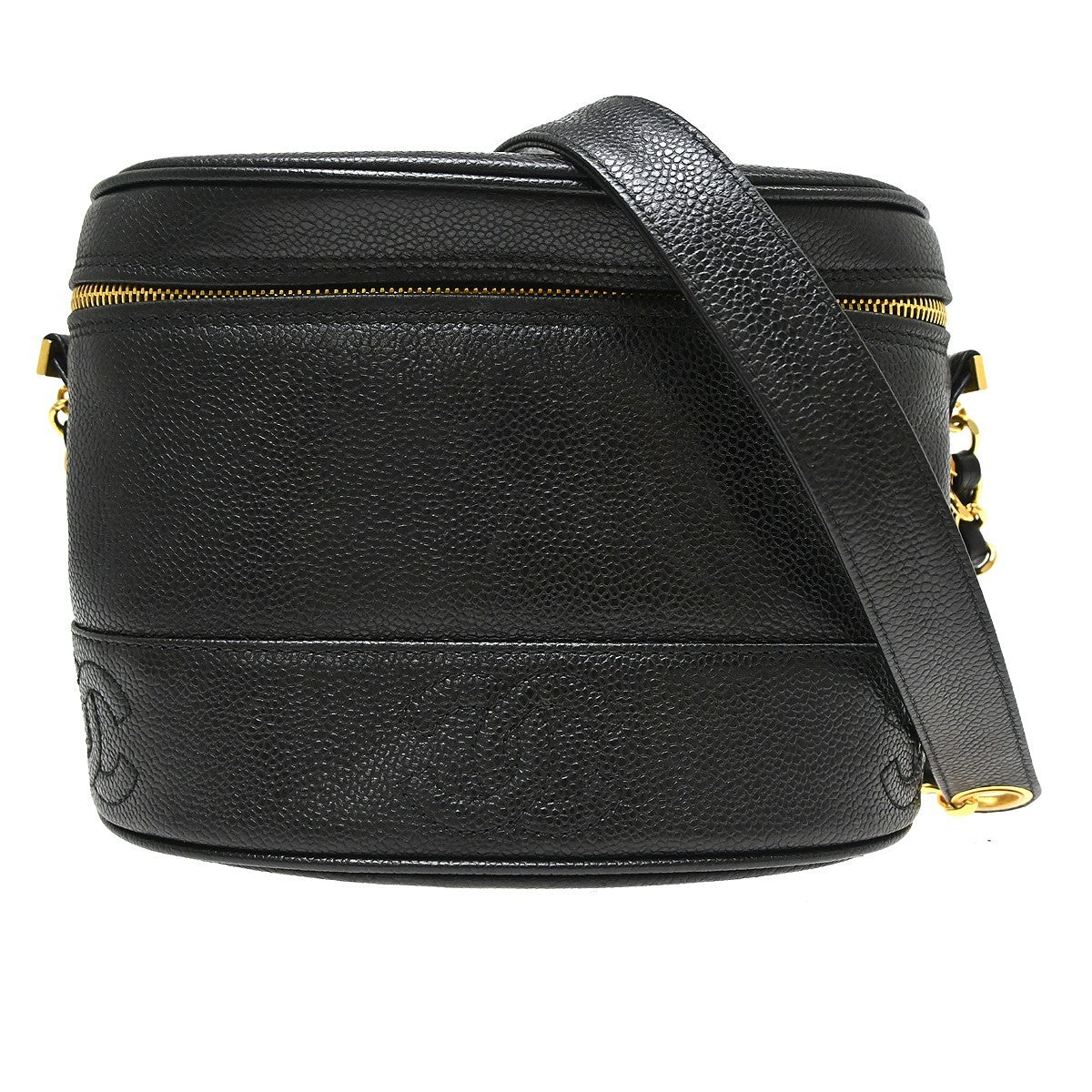 Chanel Vintage Timeless Vanity Case Caviar Black Calfskin Clutche & Pouche Bag (Pre-Owned)