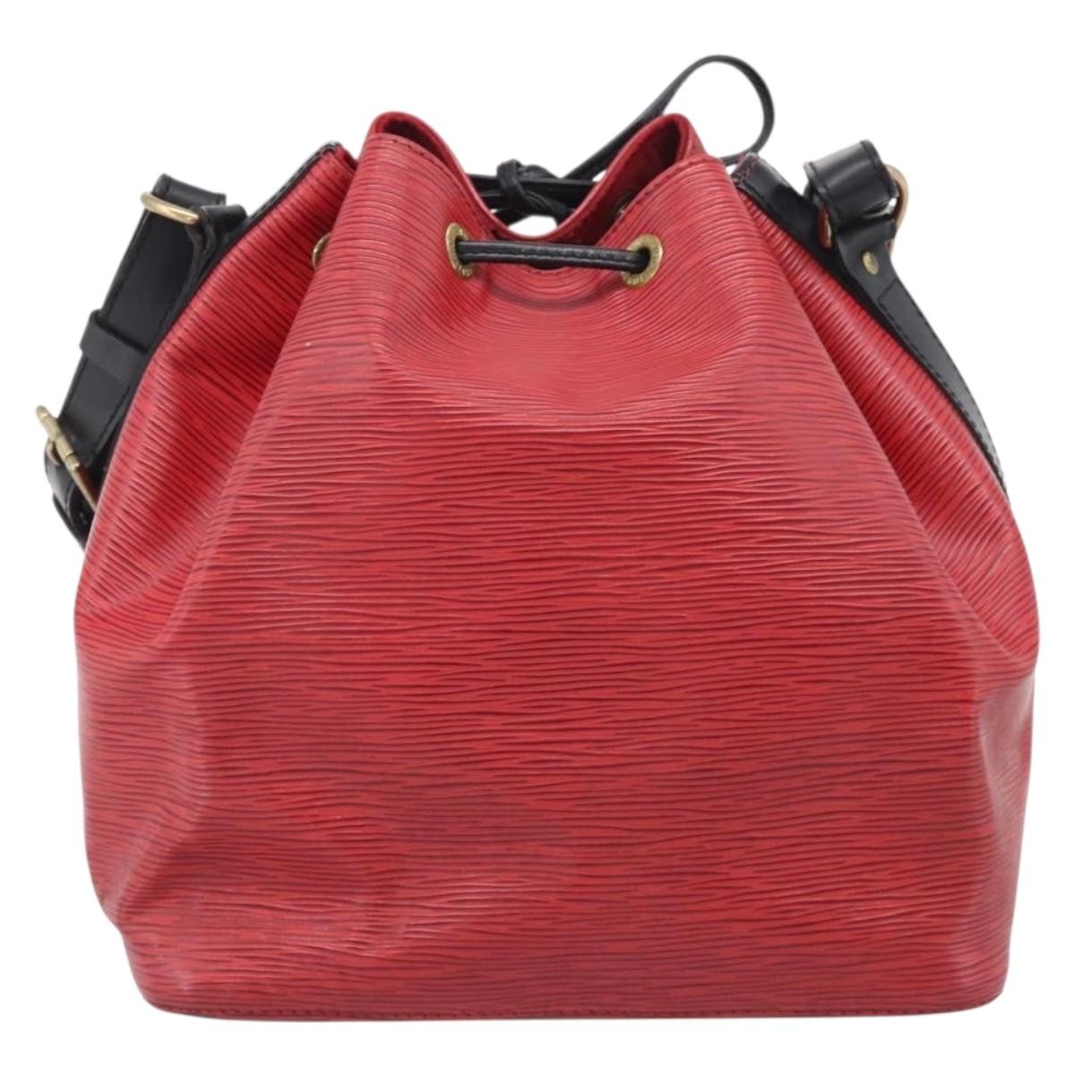 Louis Vuitton Bicolor Petit Noe Epi Leather Red Leather Handbag (Pre-Owned)